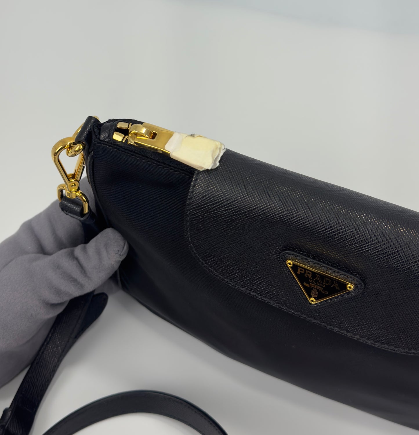 Prada Tessuto Saffiano Nylon Crossbody Bag