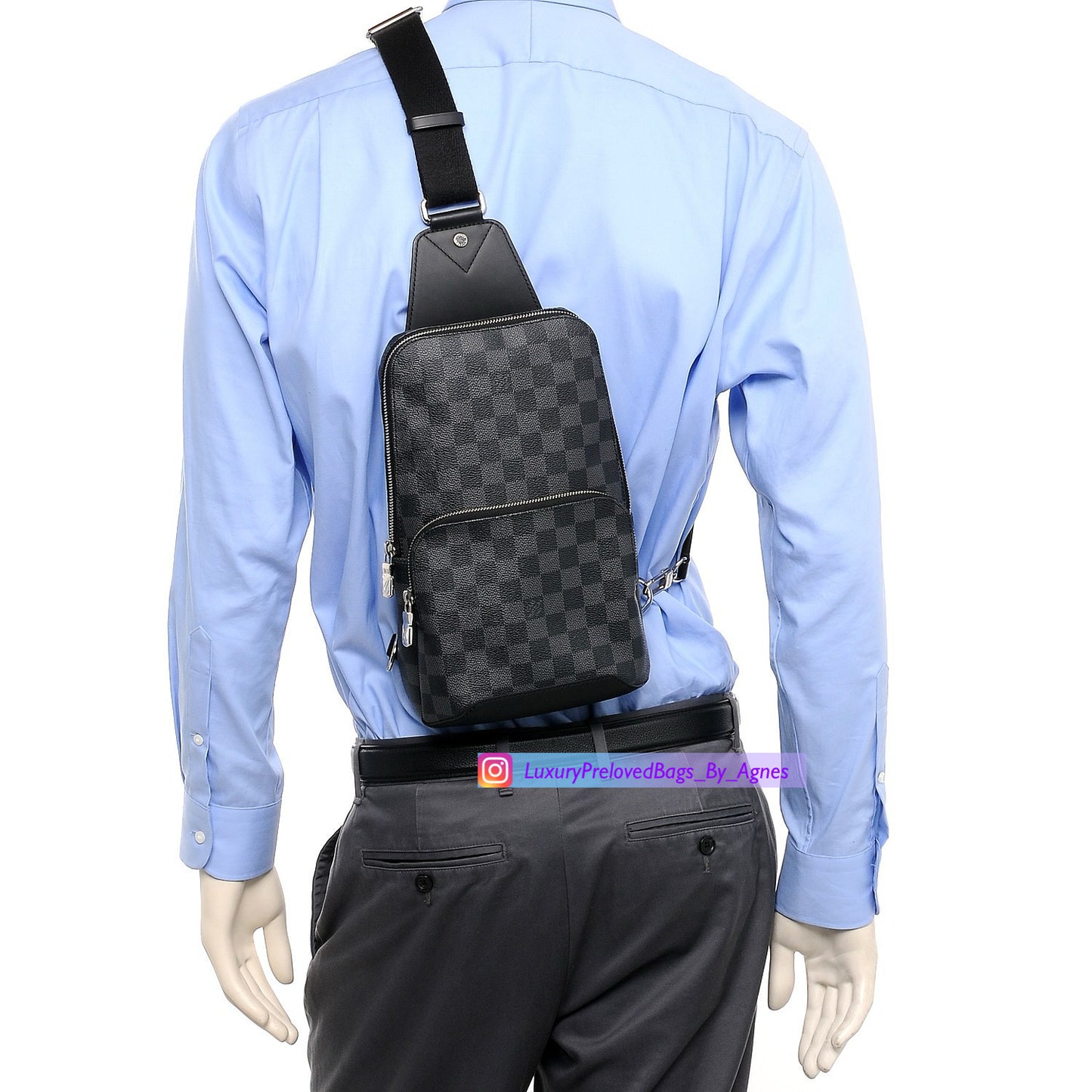 Louis Vuitton Avenue Sling Bag Damier Graphite Canvas