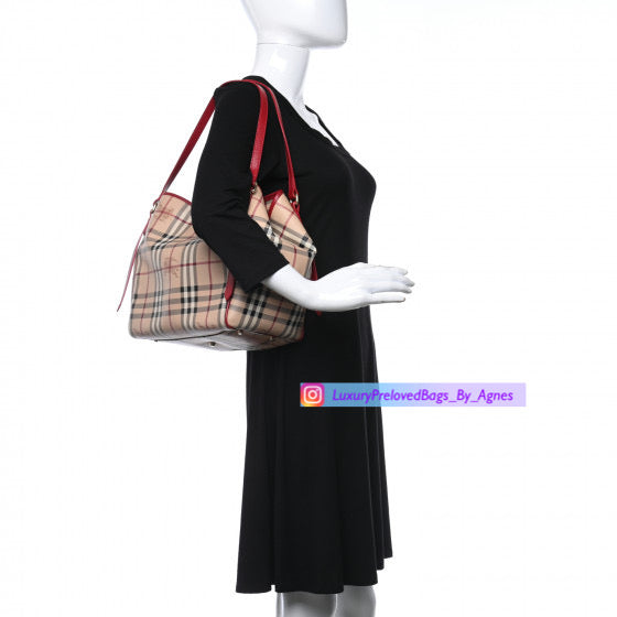 Burberry Canterbury Tote Haymarket Coated Canvass