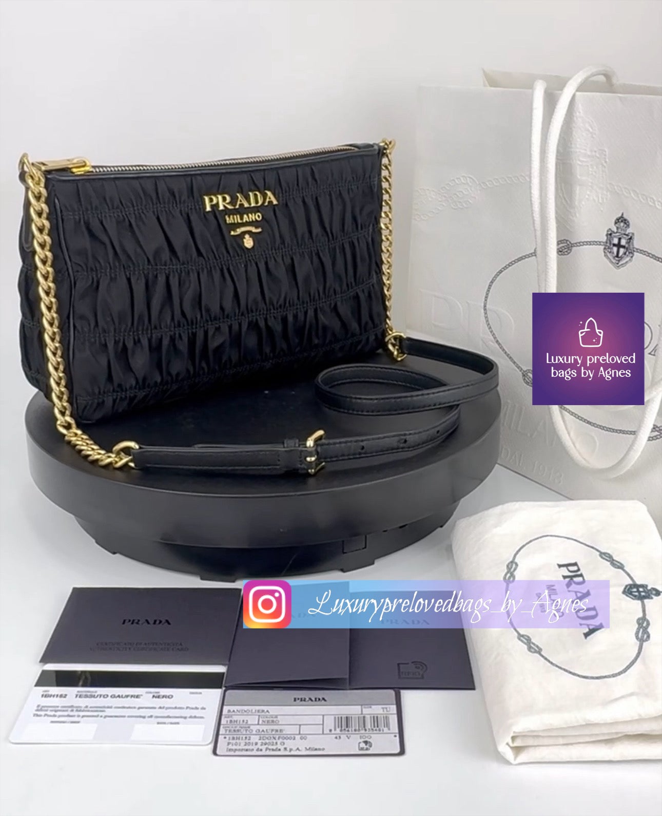 Prada gaufre crossbody bag