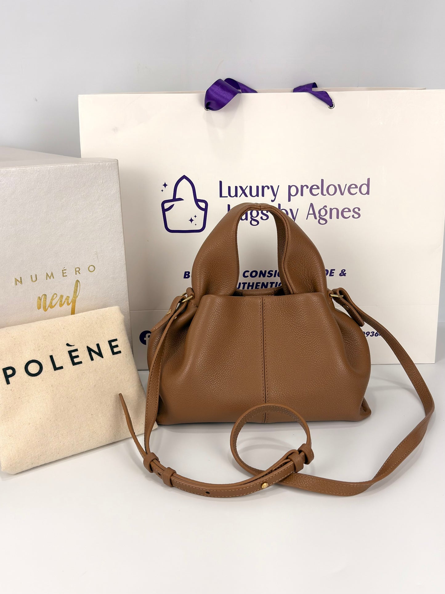 Polene Numéro Neuf Mini EDITION TEXTURED CAMEL