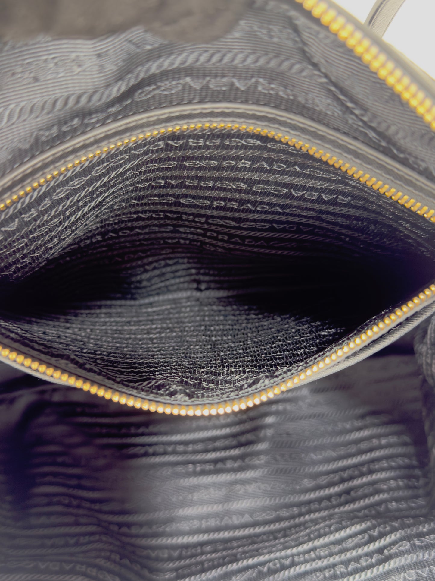 Prada Black Tessuto Nylon Leather