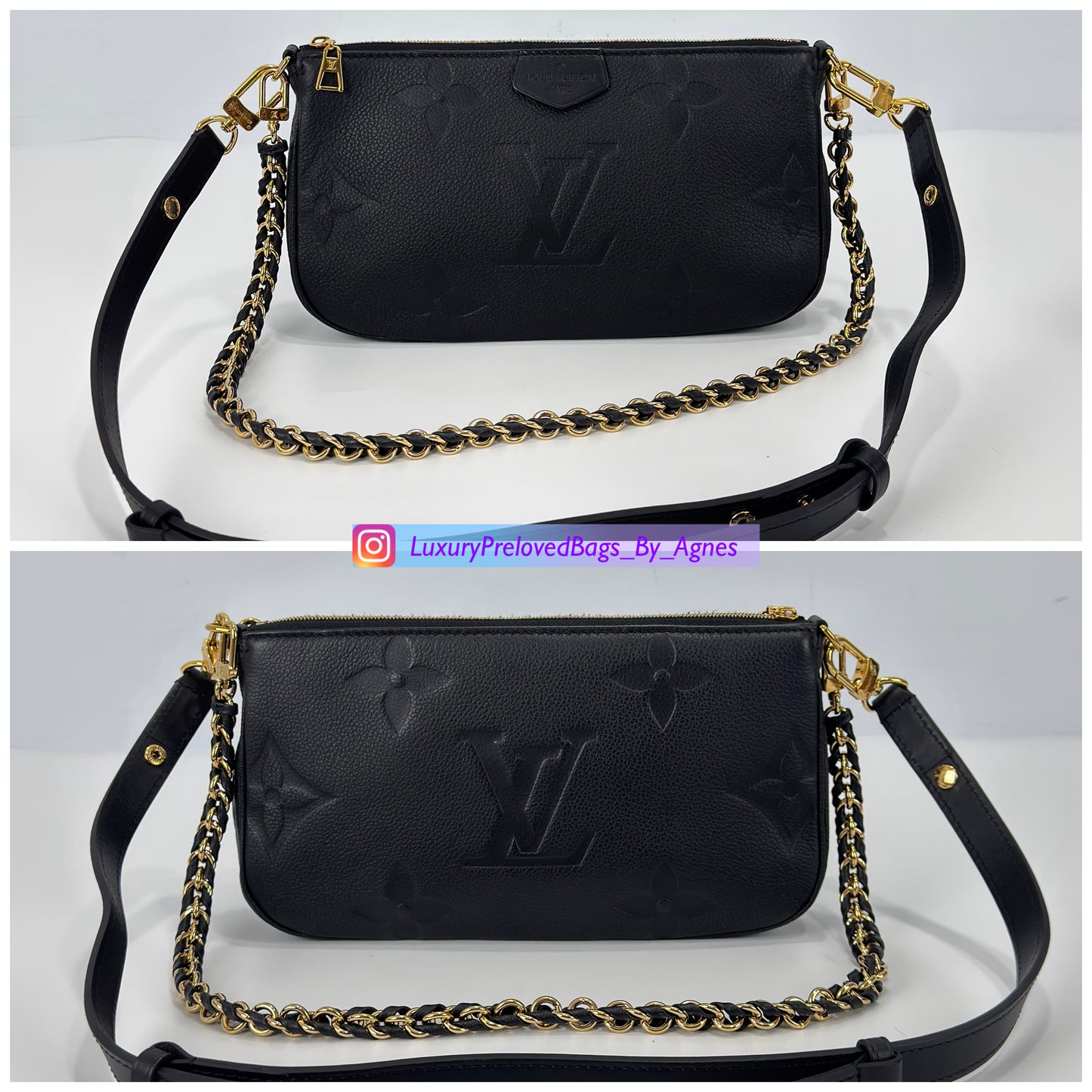Louis Vuitton Multi Pochette Accesoires Empreinte Black