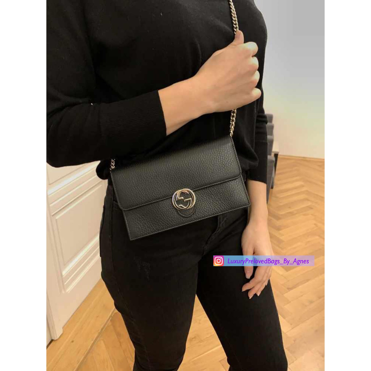 Gucci Interlocking Wallet on Chain
