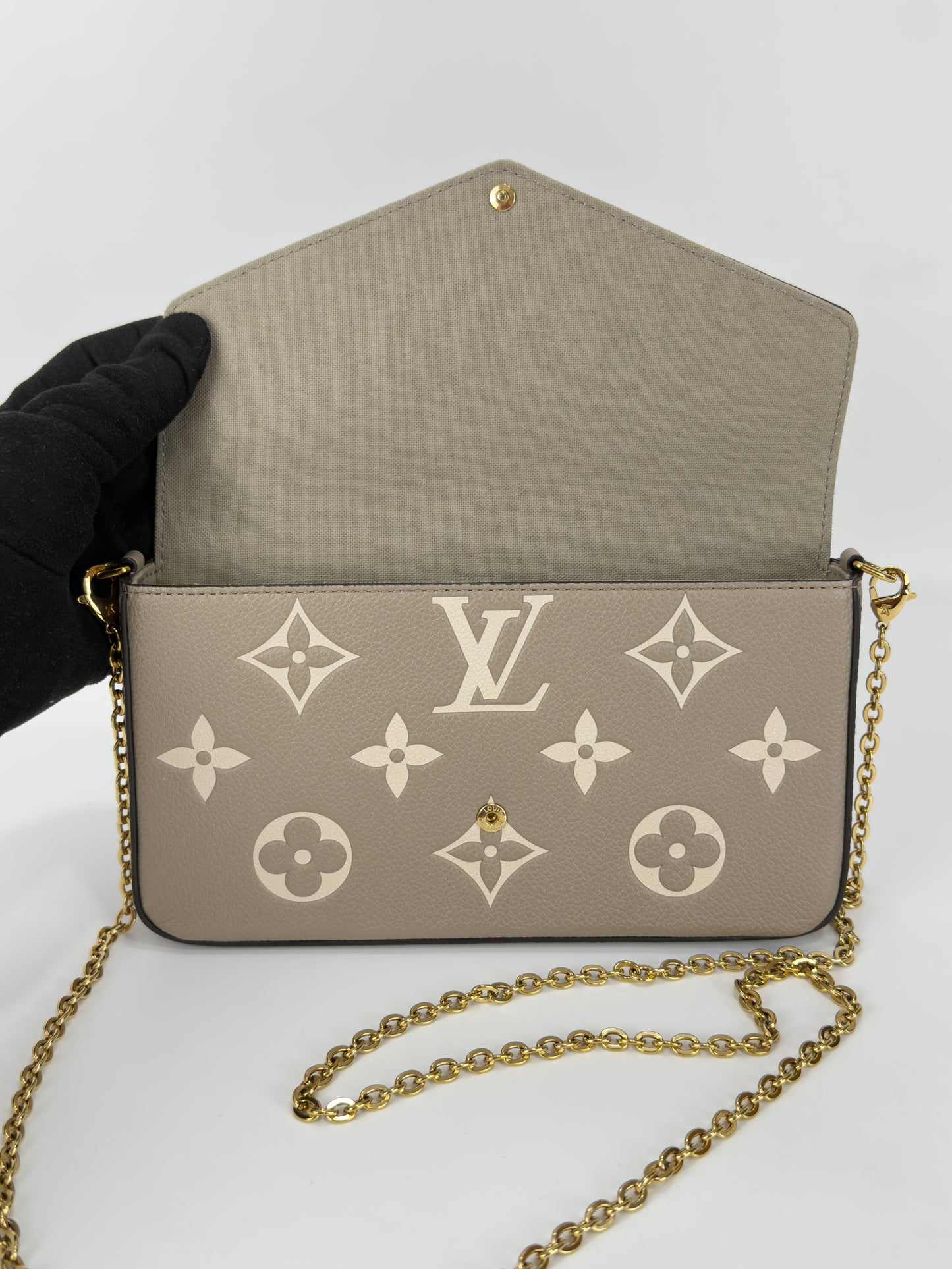 Louis Vuitton Felicie Pochette Monogram Empreinte Leather
