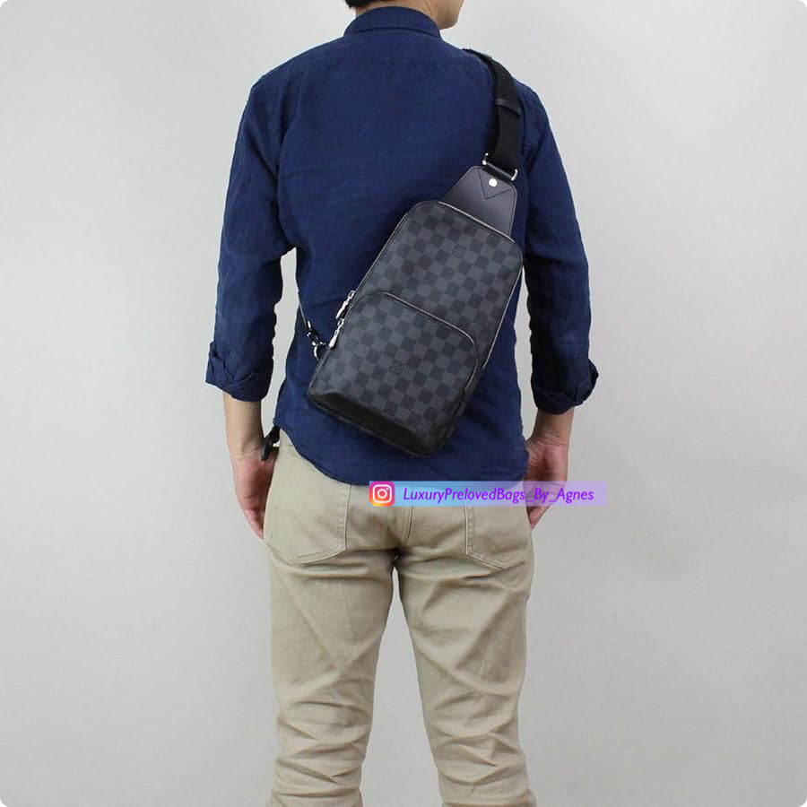 Louis Vuitton Avenue Sling Bag Damier Graphite Canvas