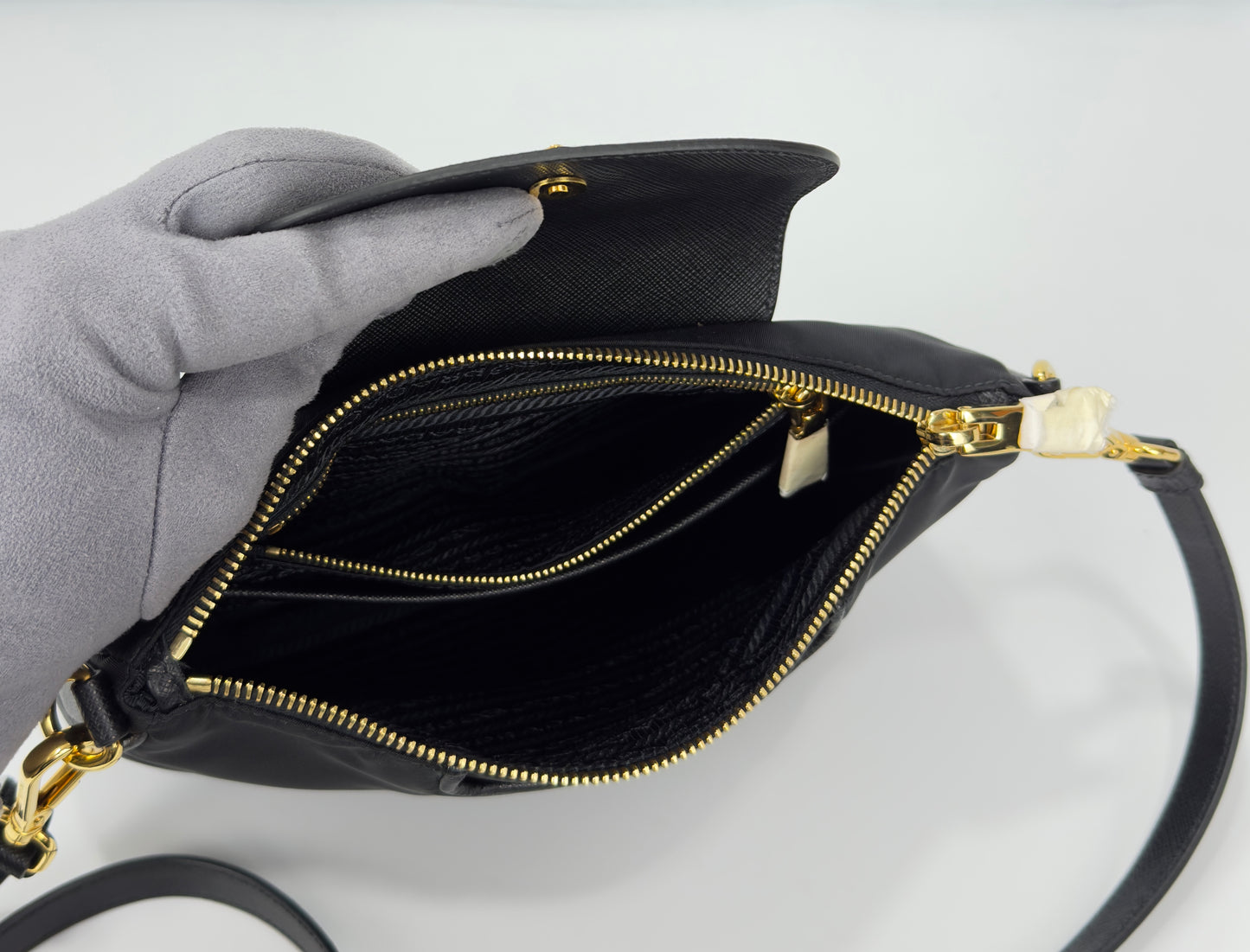 Prada Tessuto Saffiano Nylon Crossbody Bag