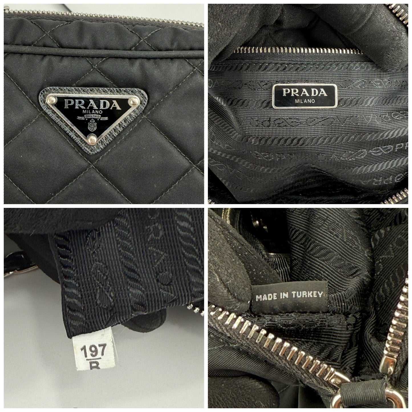 Prada Nylon Tessuto Impuntu Quilted Bandoliera