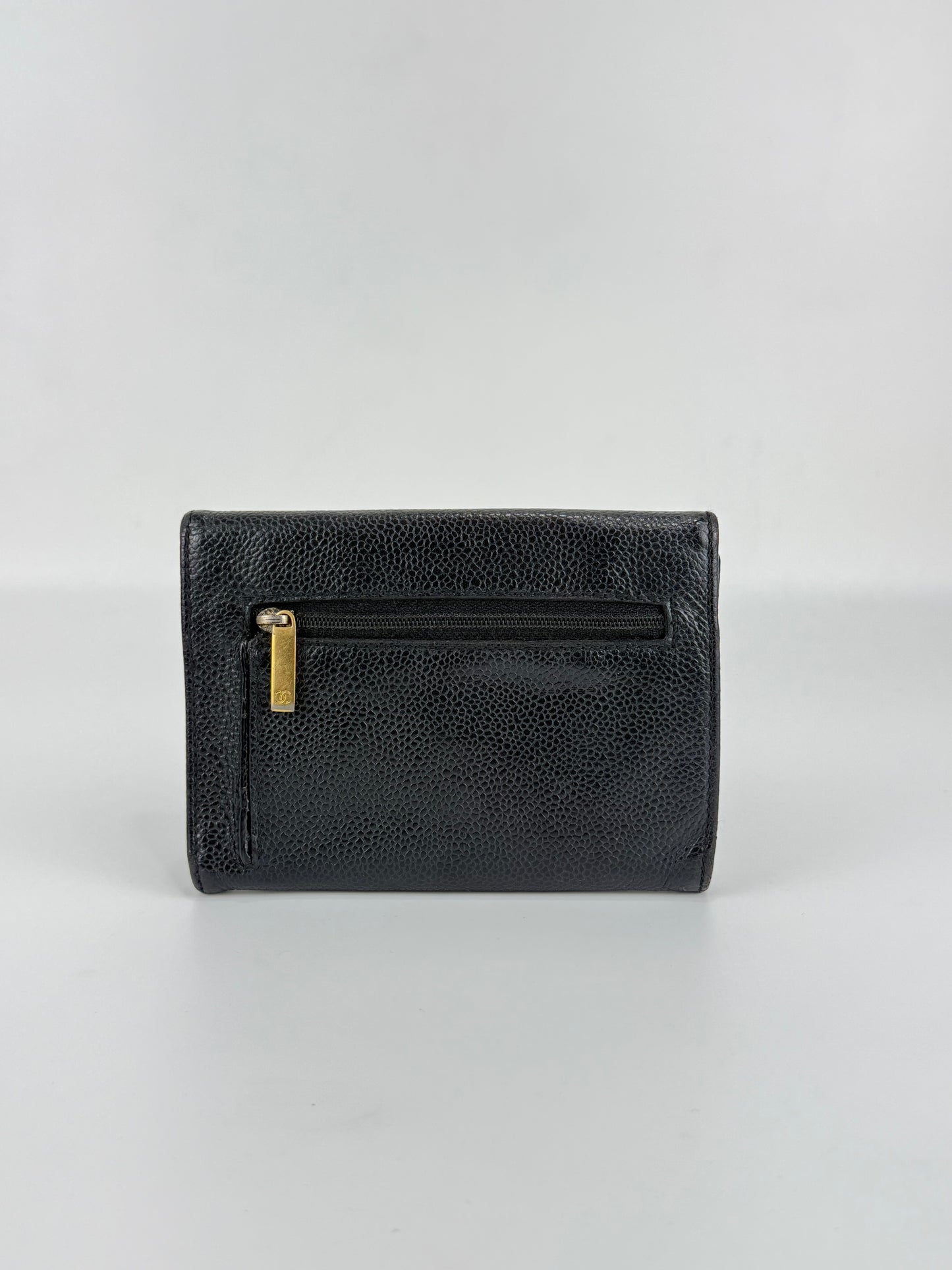 Chanel Black Caviar Leather Wallet