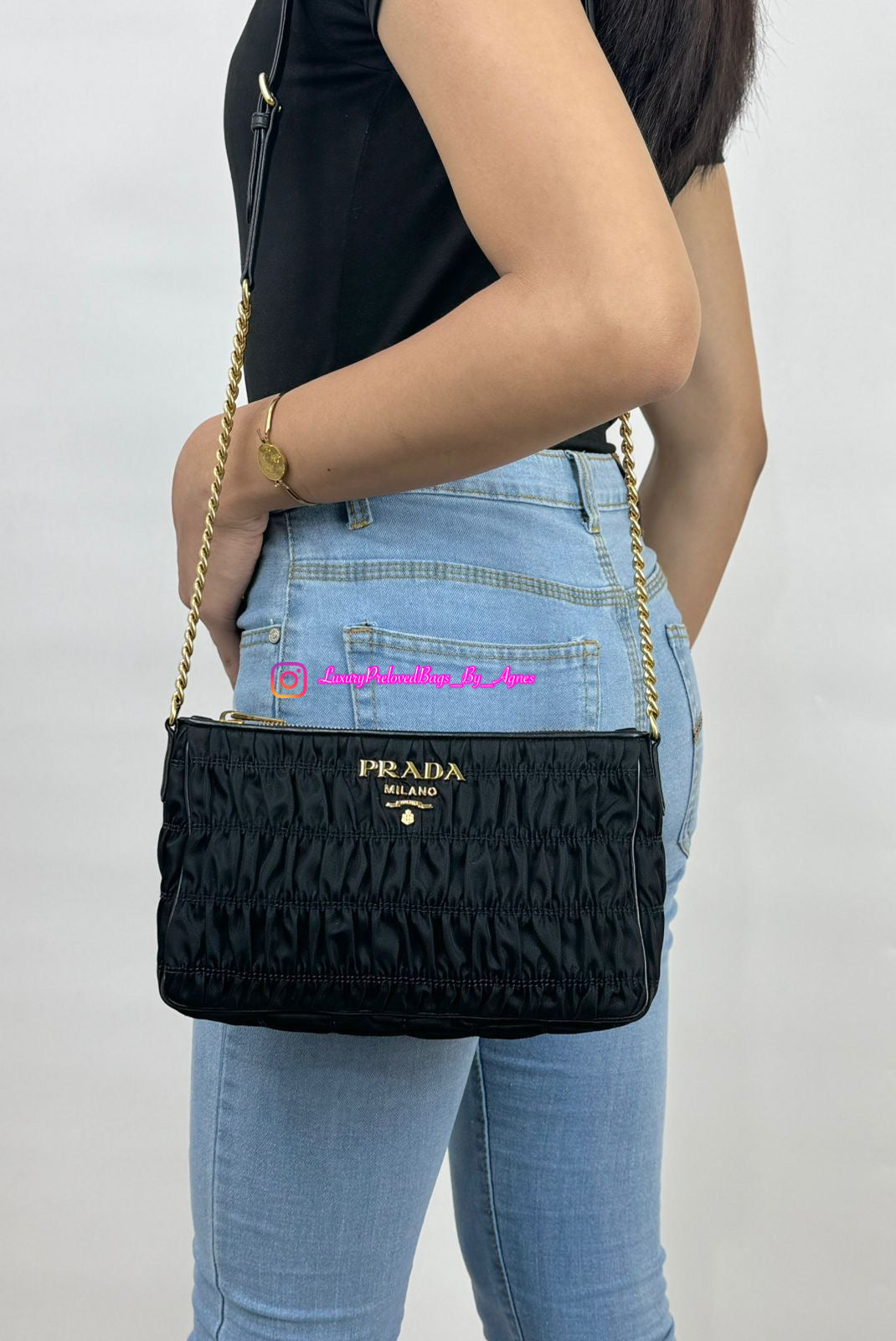 Prada gaufre crossbody bag