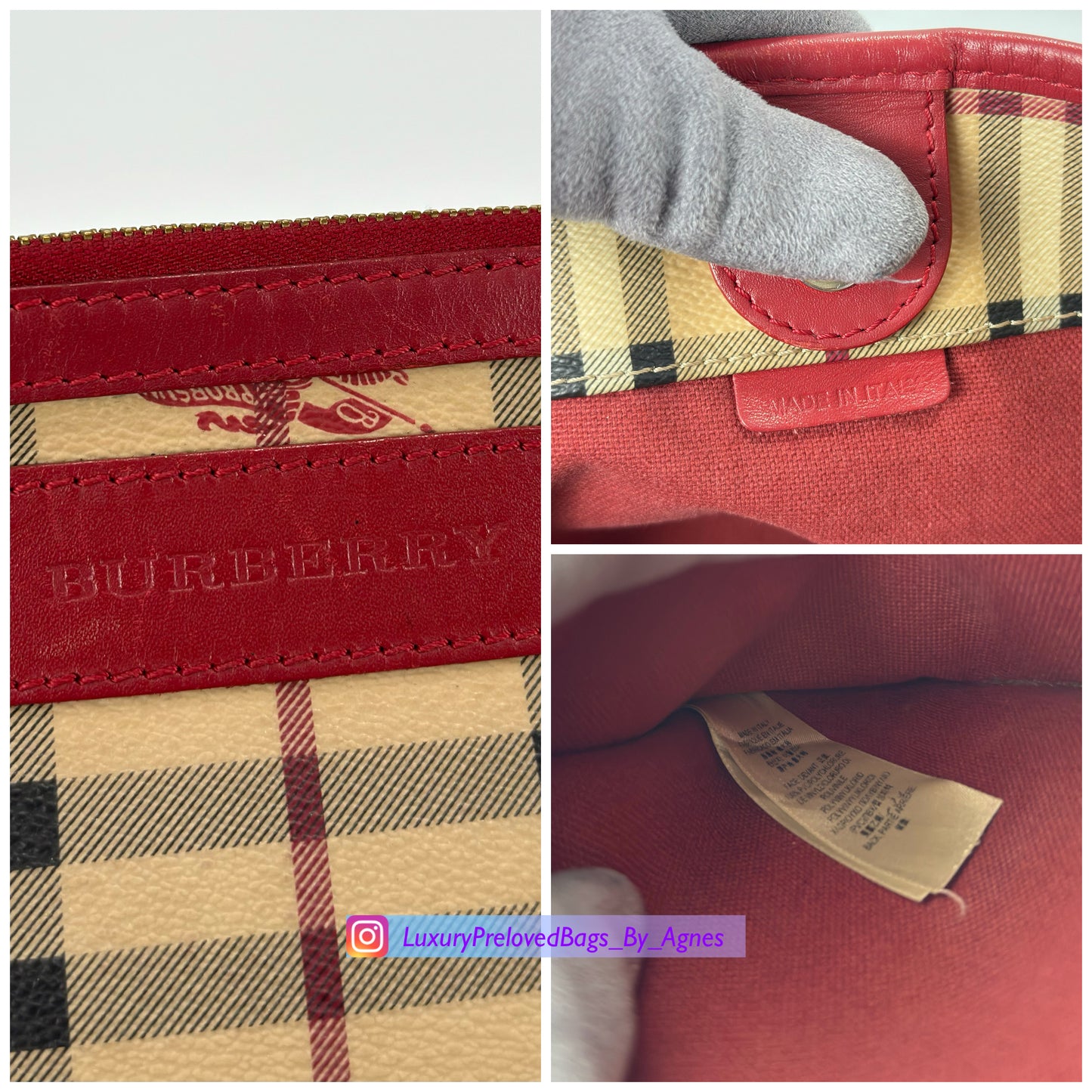Burberry Canterbury Tote Haymarket Coated Canvass