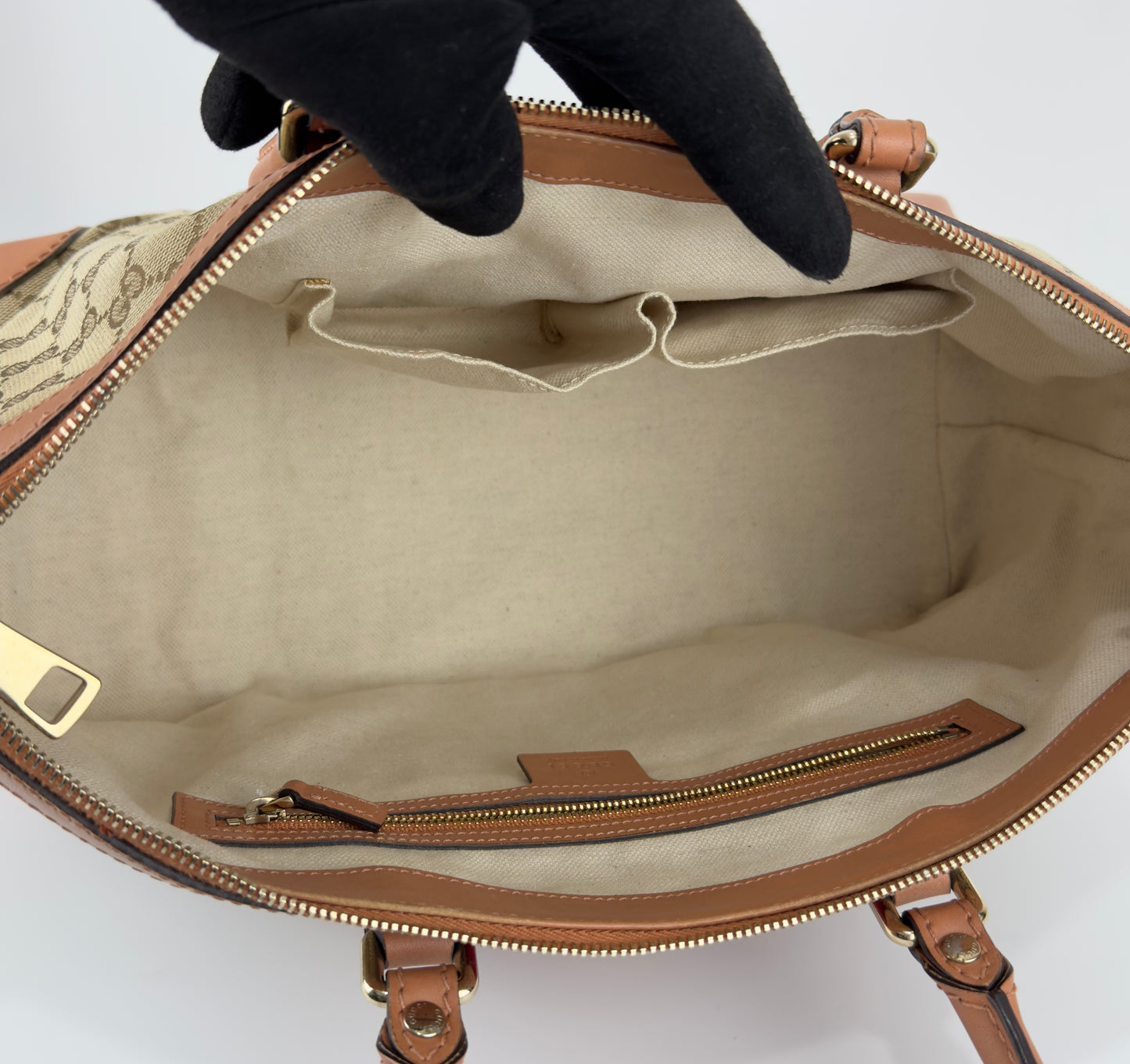 Gucci Web Medium Top Handle Bag Pink