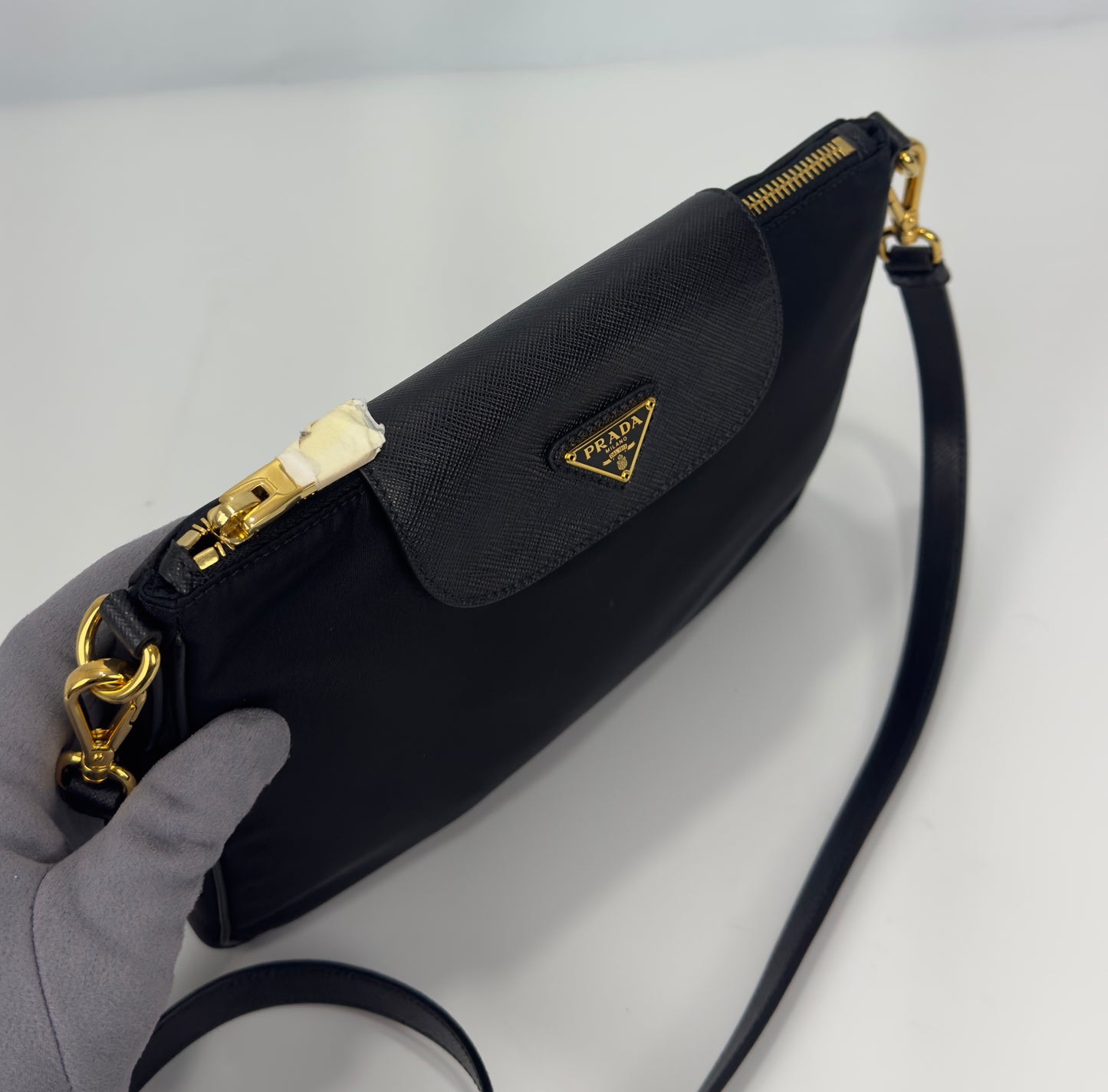 Prada Tessuto Saffiano Nylon Crossbody Bag