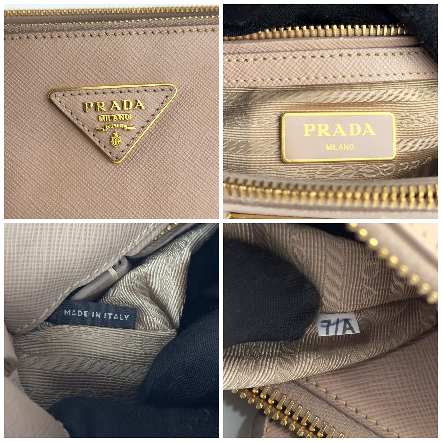Prada Saffiano Lux double zip