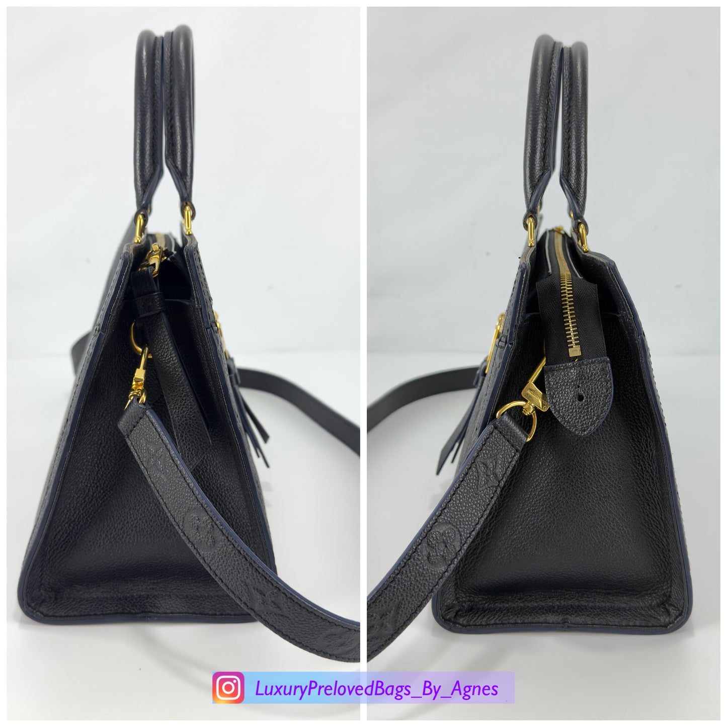 Louis Vuitton Empreinte Sully Pm Black Tote