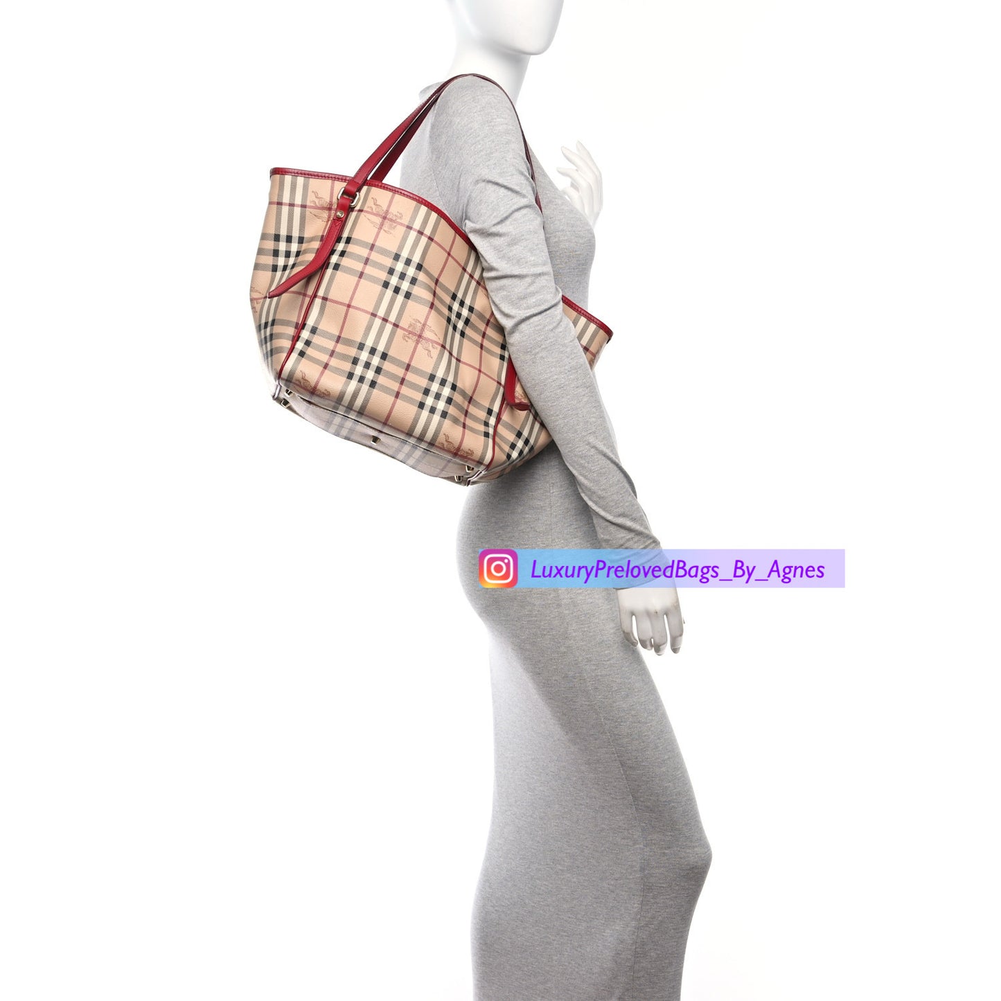 Burberry Canterbury Tote Haymarket Coated Canvass