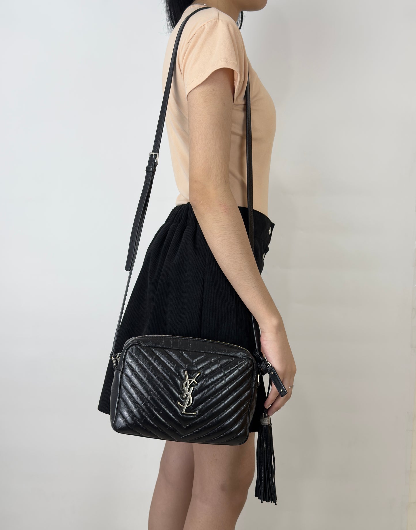 Ysl Lou Distressed Skin Camera Bag
