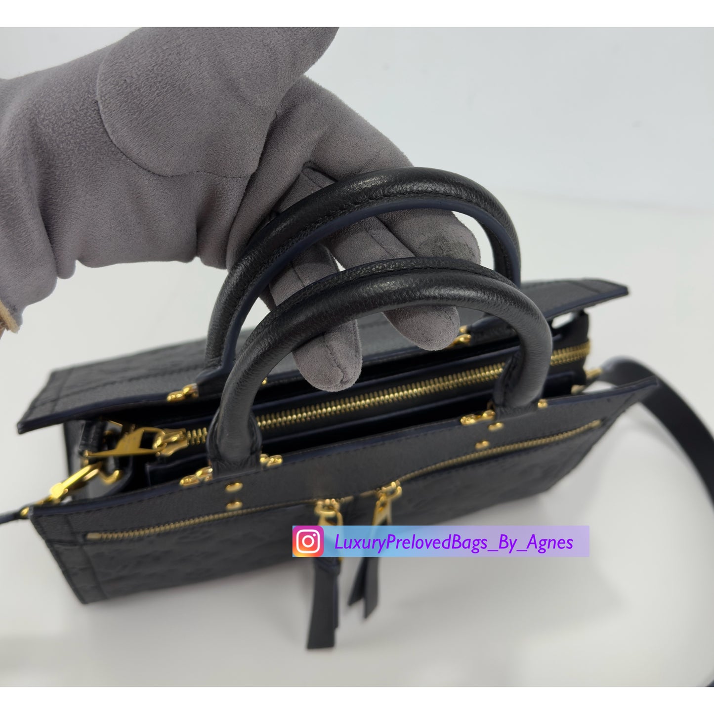 Louis Vuitton Empreinte Sully Pm Black Tote