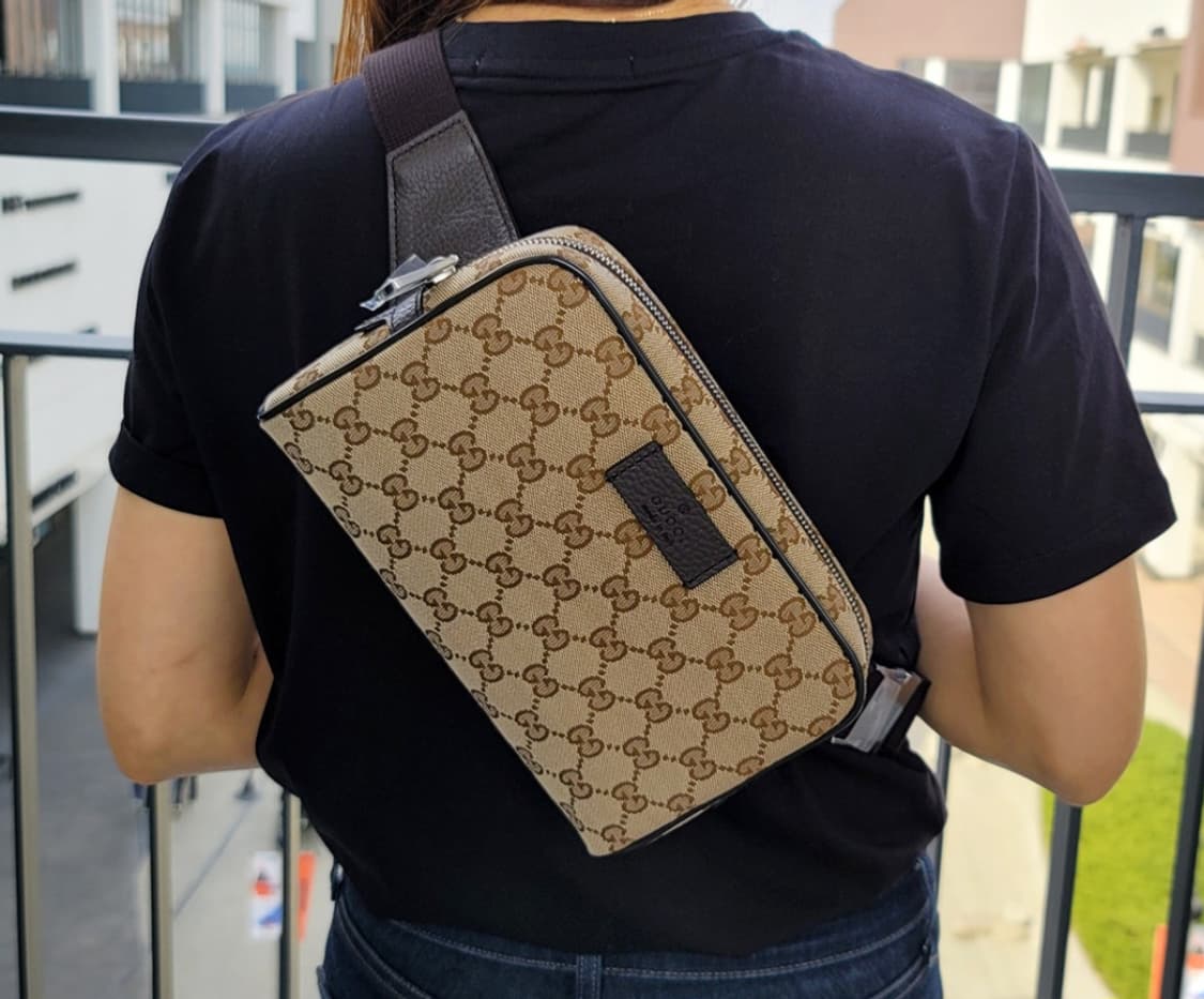 Gucci GG Belt Bag Supreme Brown