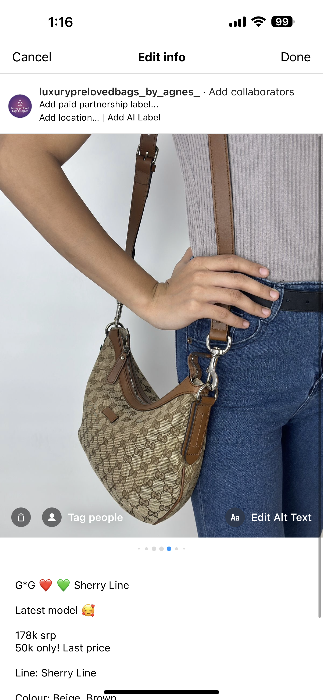 Gucci Sherry Line