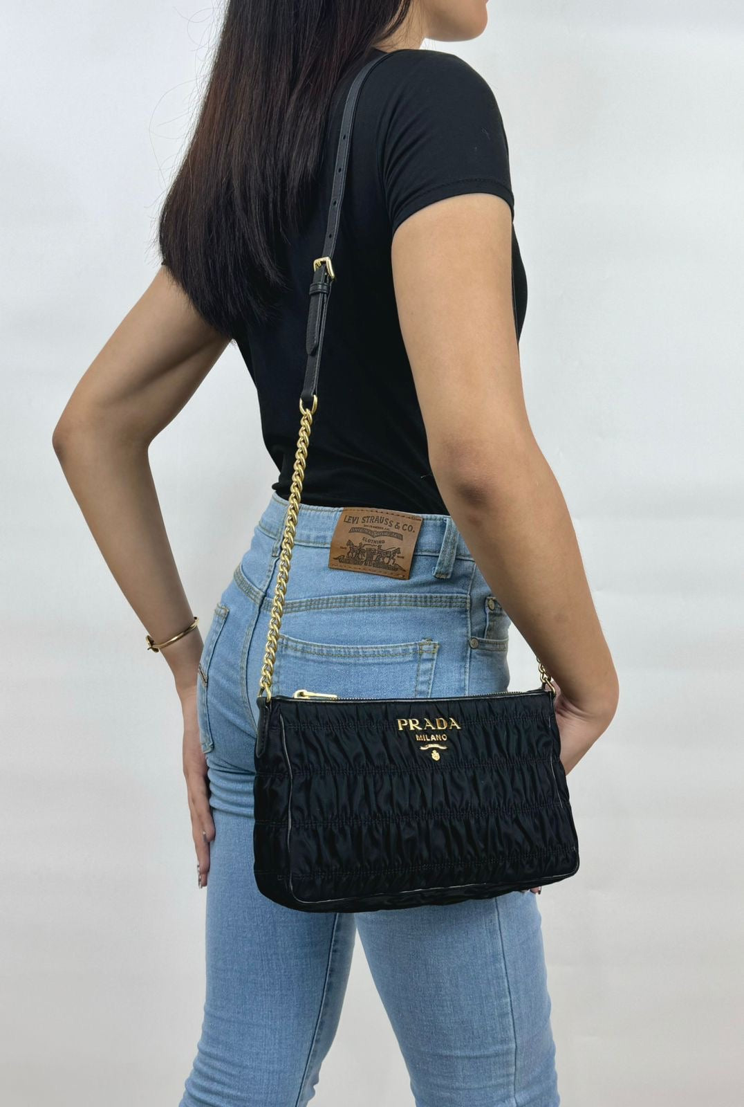 Prada gaufre crossbody bag
