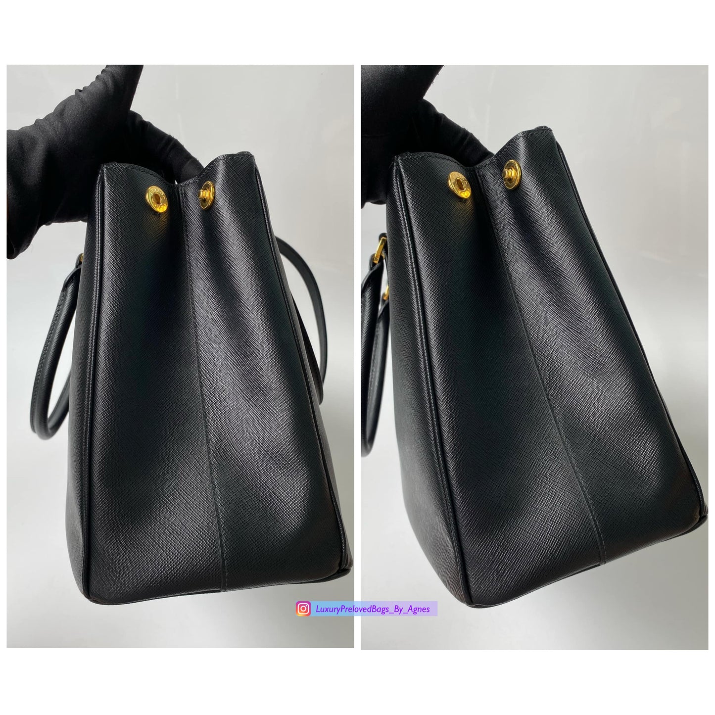 Prada Black Saffiano Leather Galleria Bag