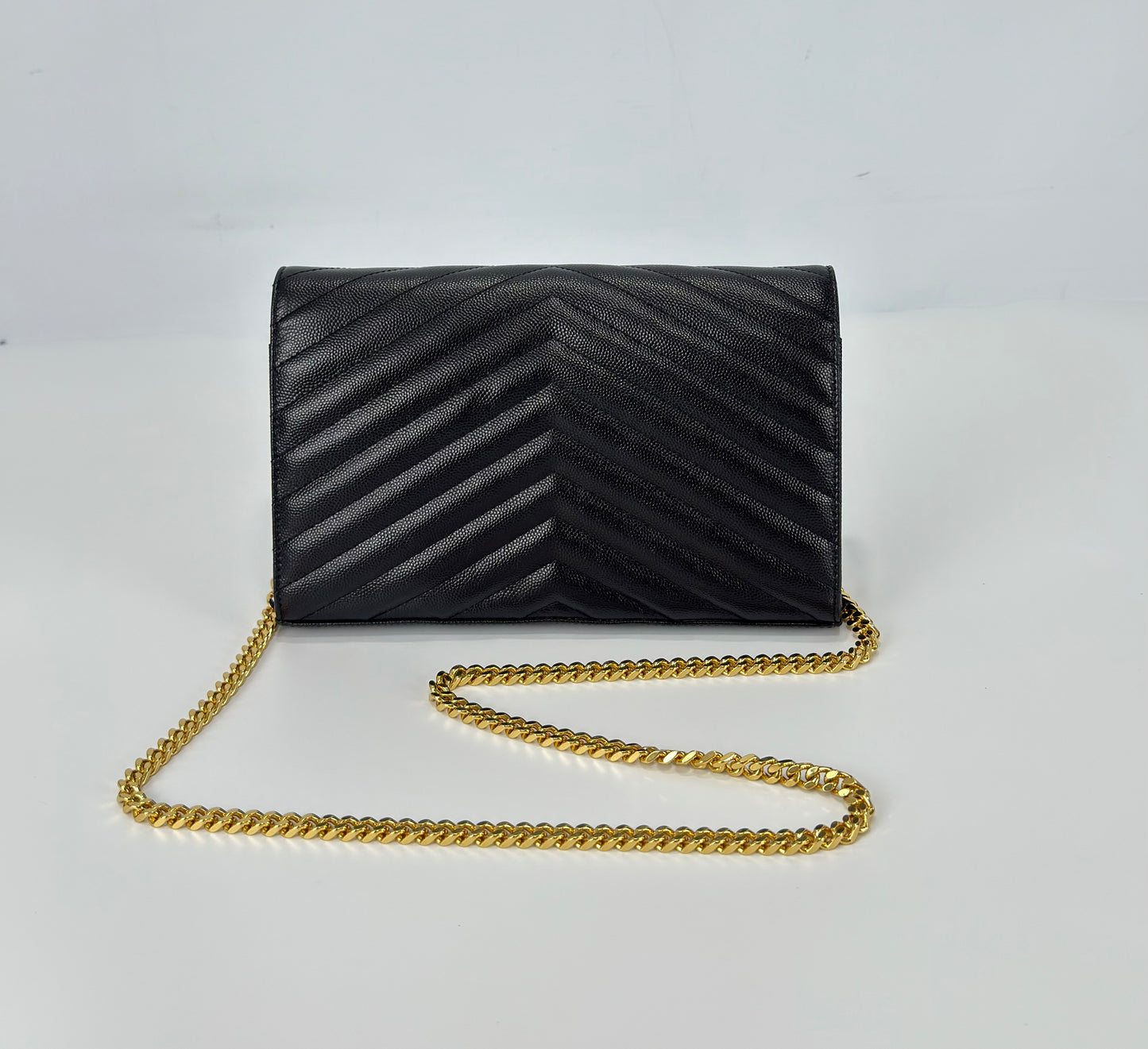 Saint Laurent Cassandre Envelope Chain Wallet