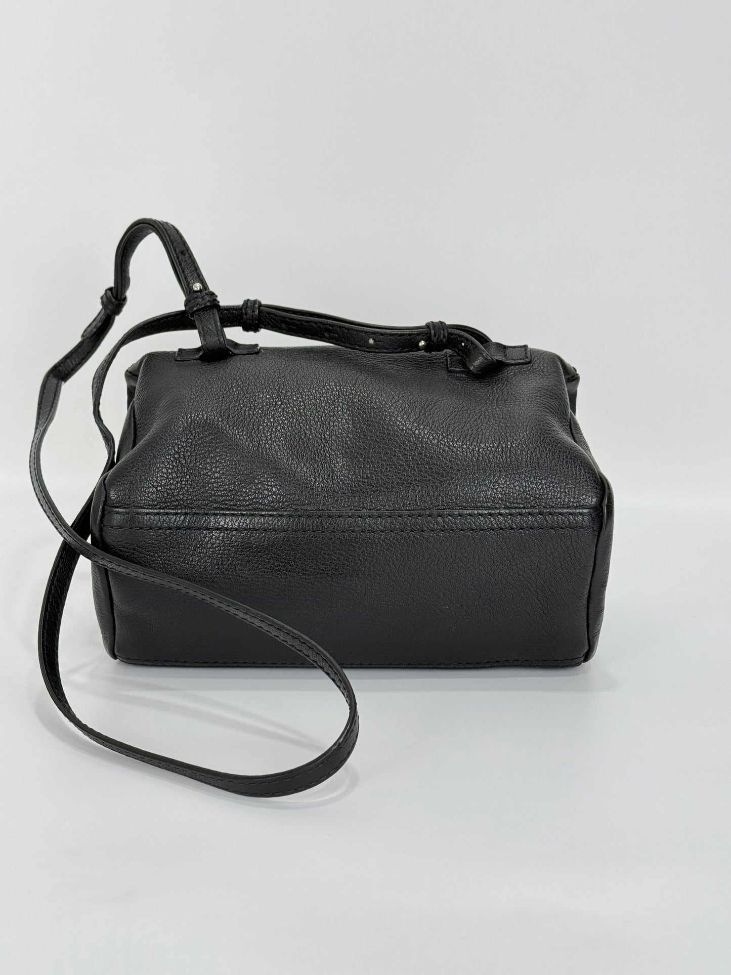 Givenchy Pandora Mini Black Grained Leather Shoulder Bag