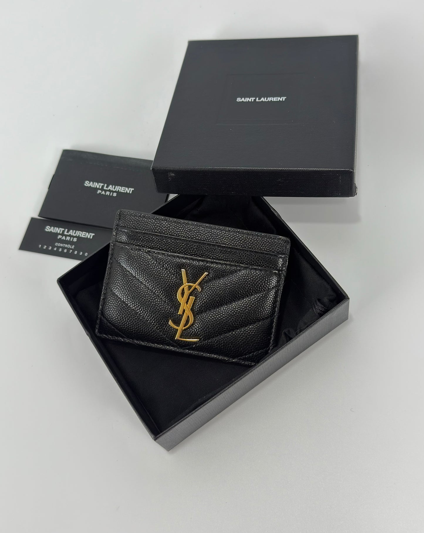 Ysl Monogram Quilted Leather Card Holder