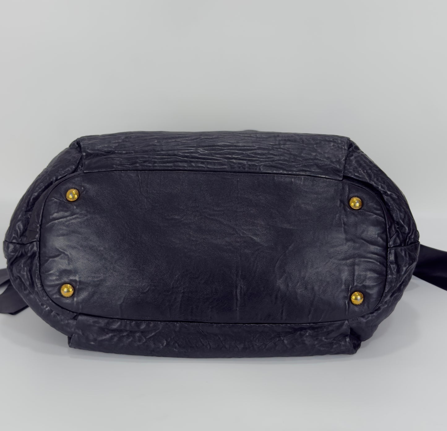 Prada Black Bow Lambskin Leather Satchel