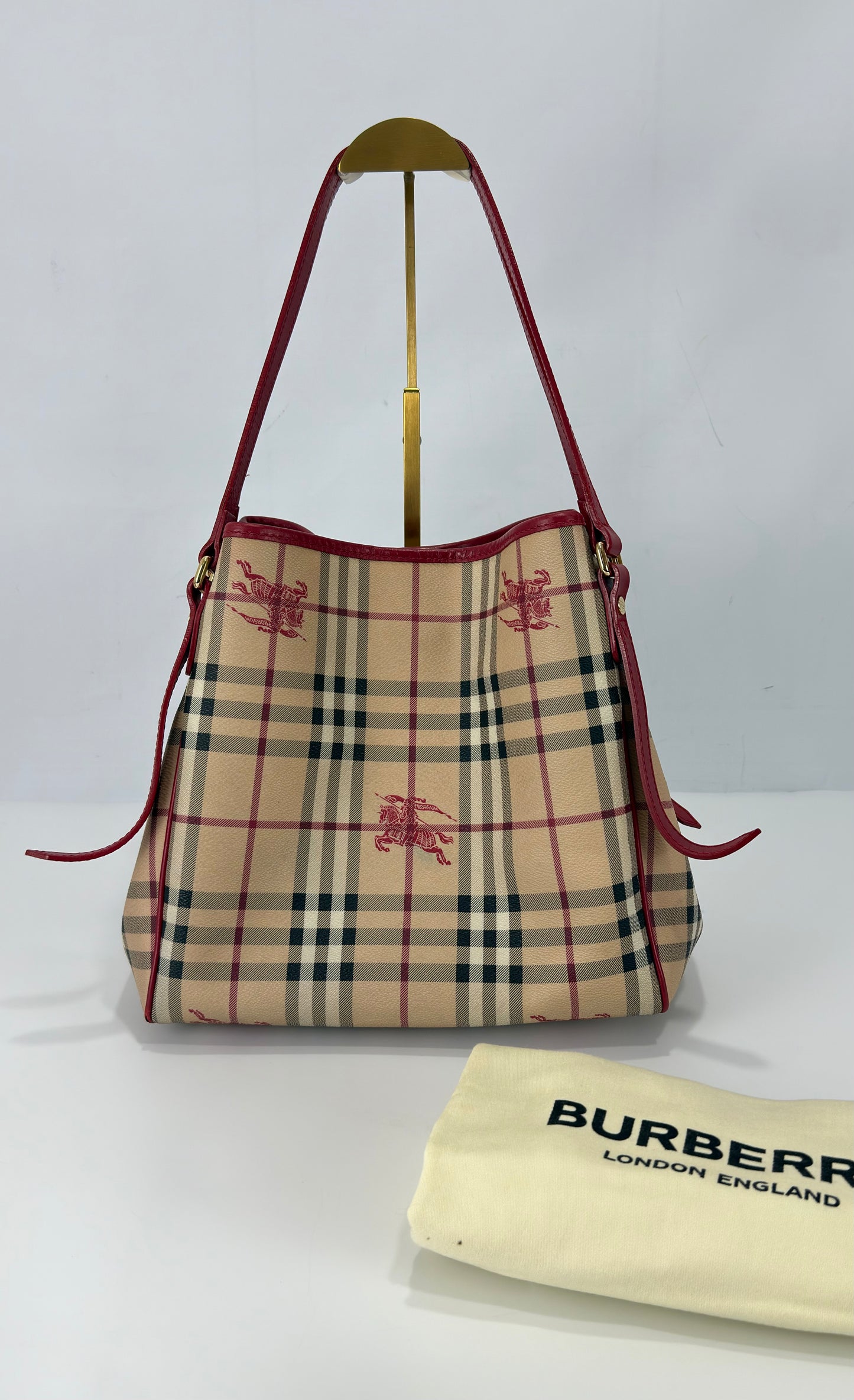 Burberry Canterbury Tote Haymarket Coated Canvass