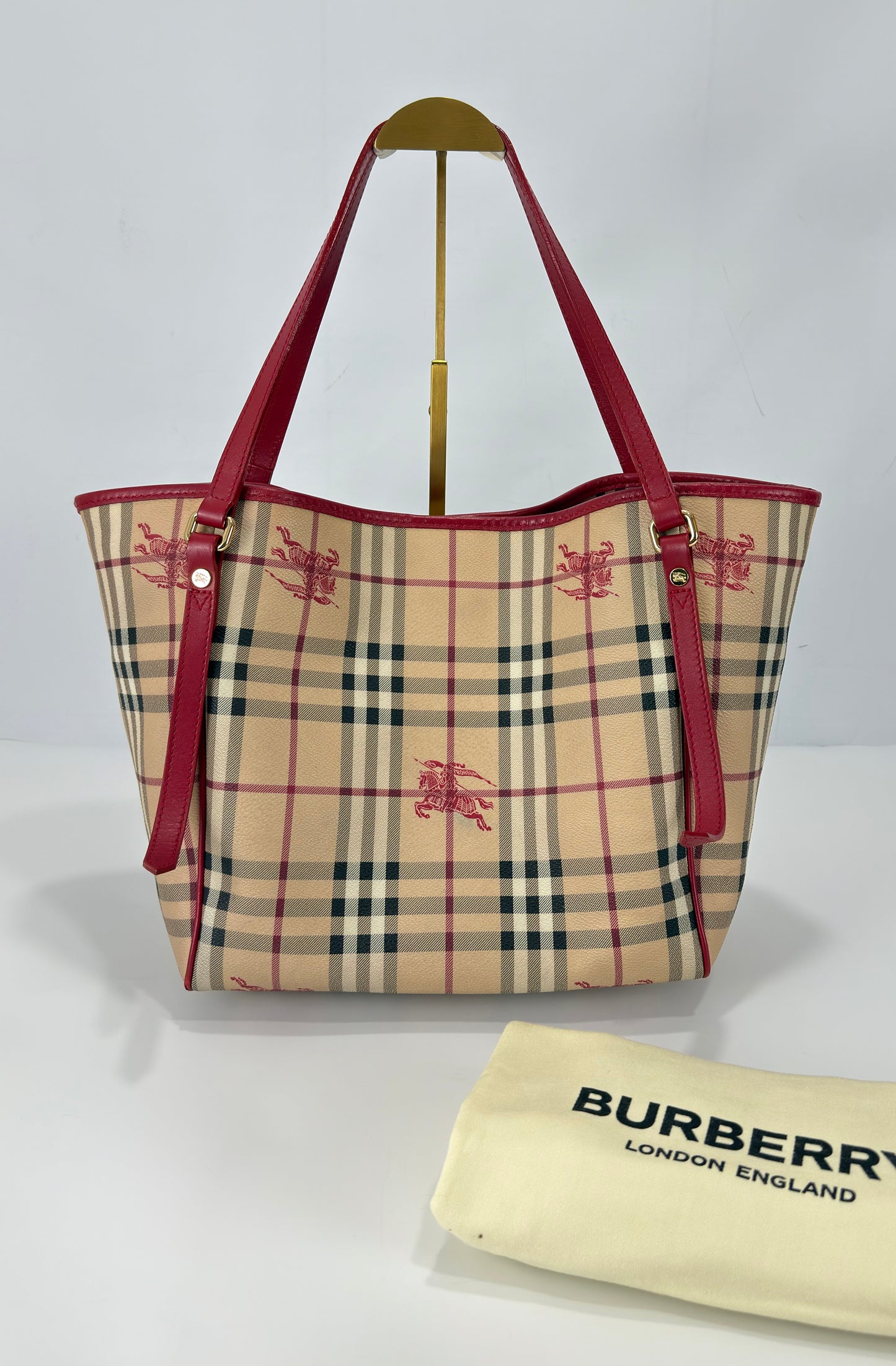 Burberry Canterbury Tote Haymarket Coated Canvass