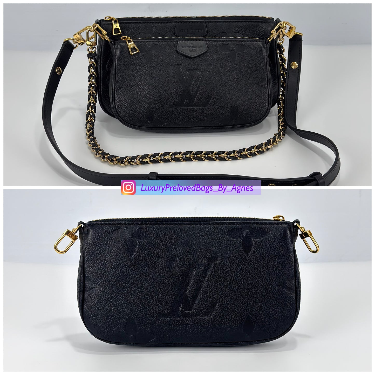 Louis Vuitton Multi Pochette Accesoires Empreinte Black