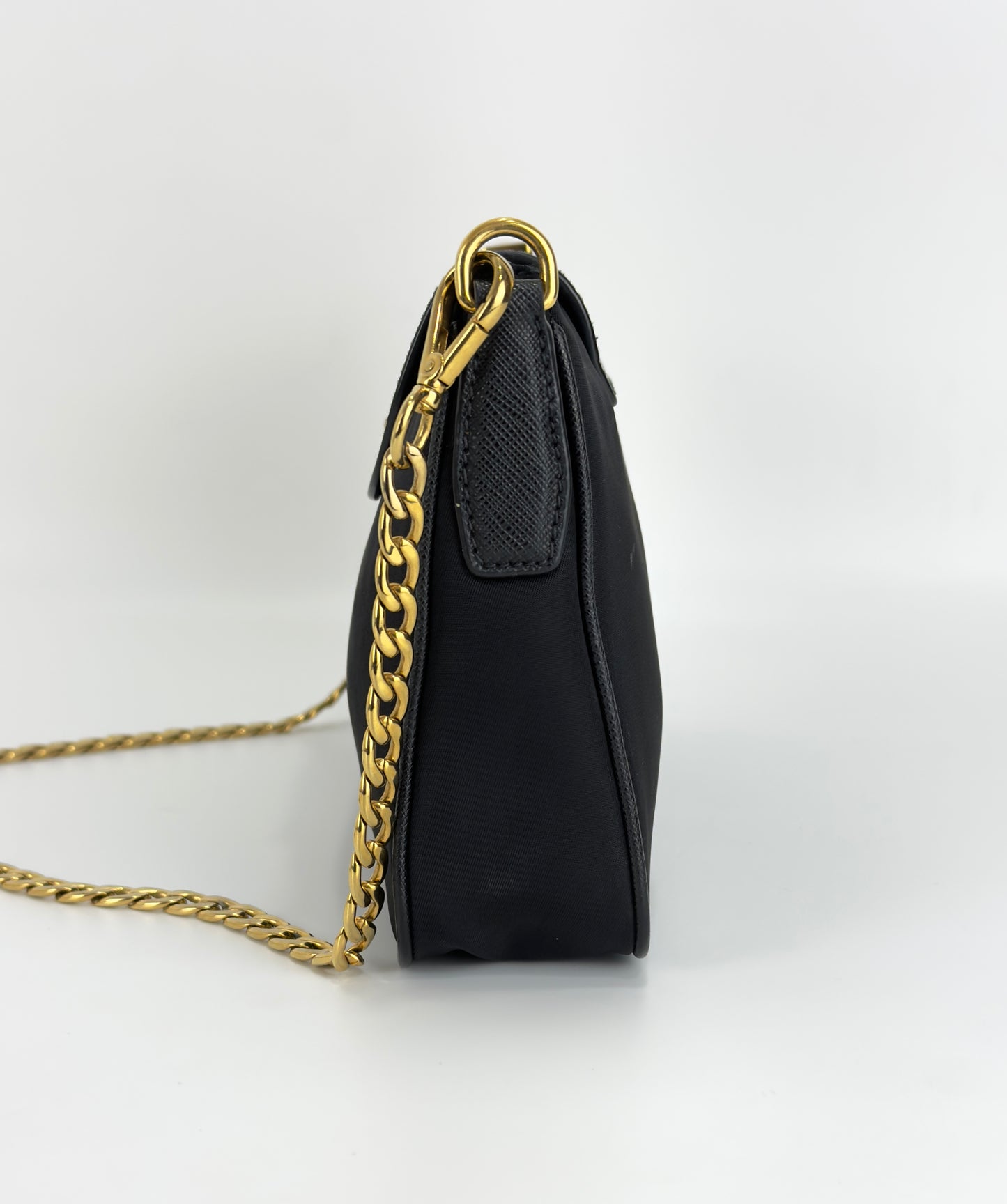 Prada 1BH085 Tessuto Nylon Convertible Clutch Sling Bag
