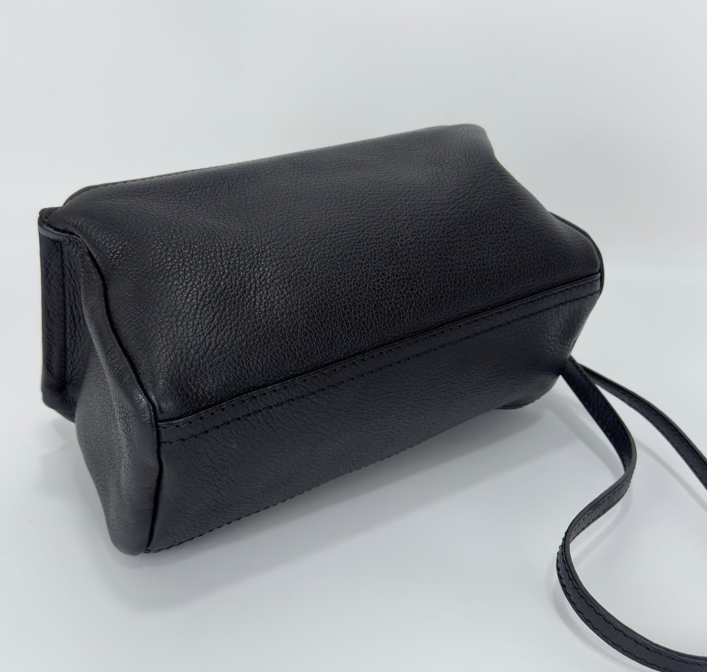Givenchy Pandora Mini Black Grained Leather Shoulder Bag
