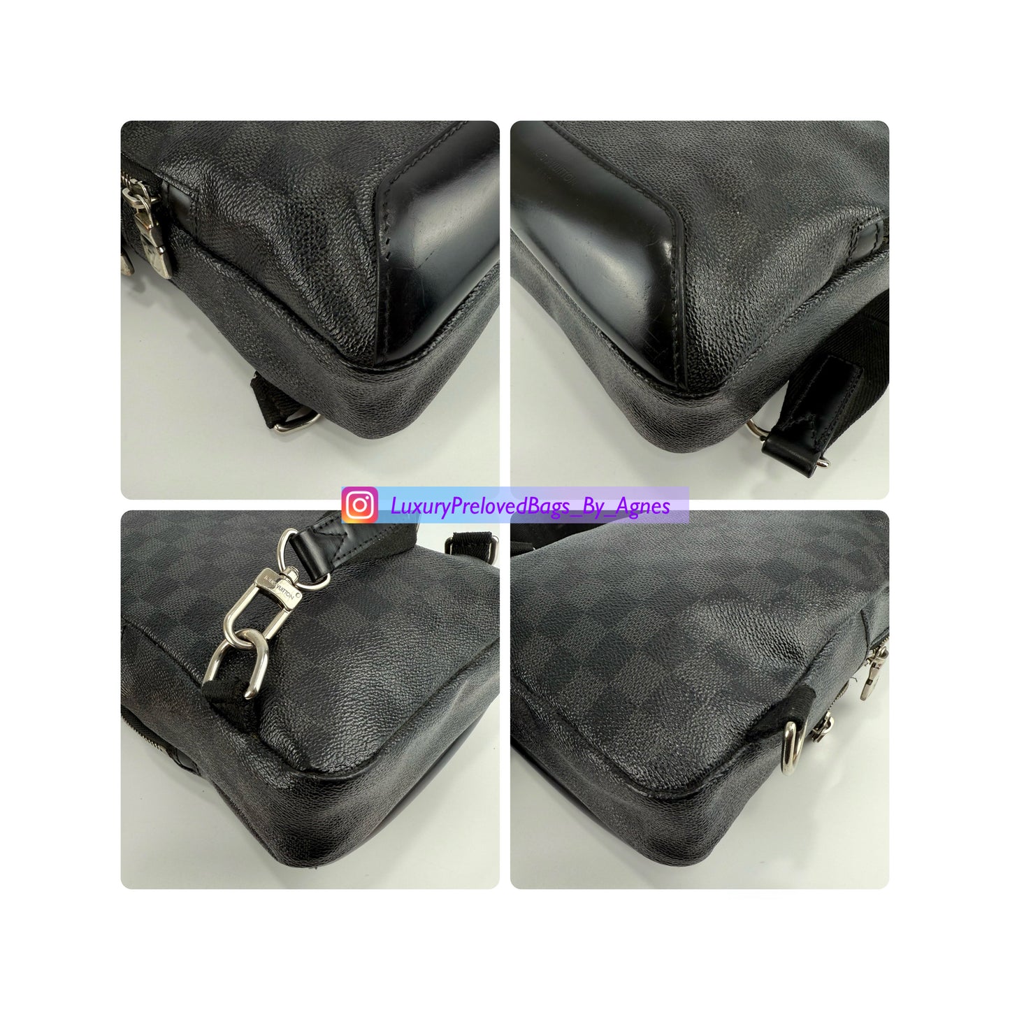 Louis Vuitton Avenue Sling Bag Damier Graphite Canvas