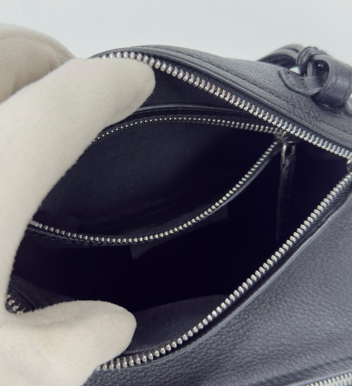 Givenchy Pandora Mini Black Grained Leather Shoulder Bag