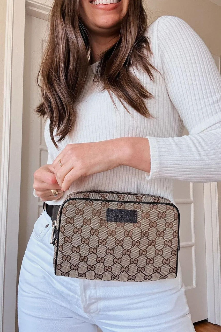 Gucci GG Belt Bag Supreme Brown