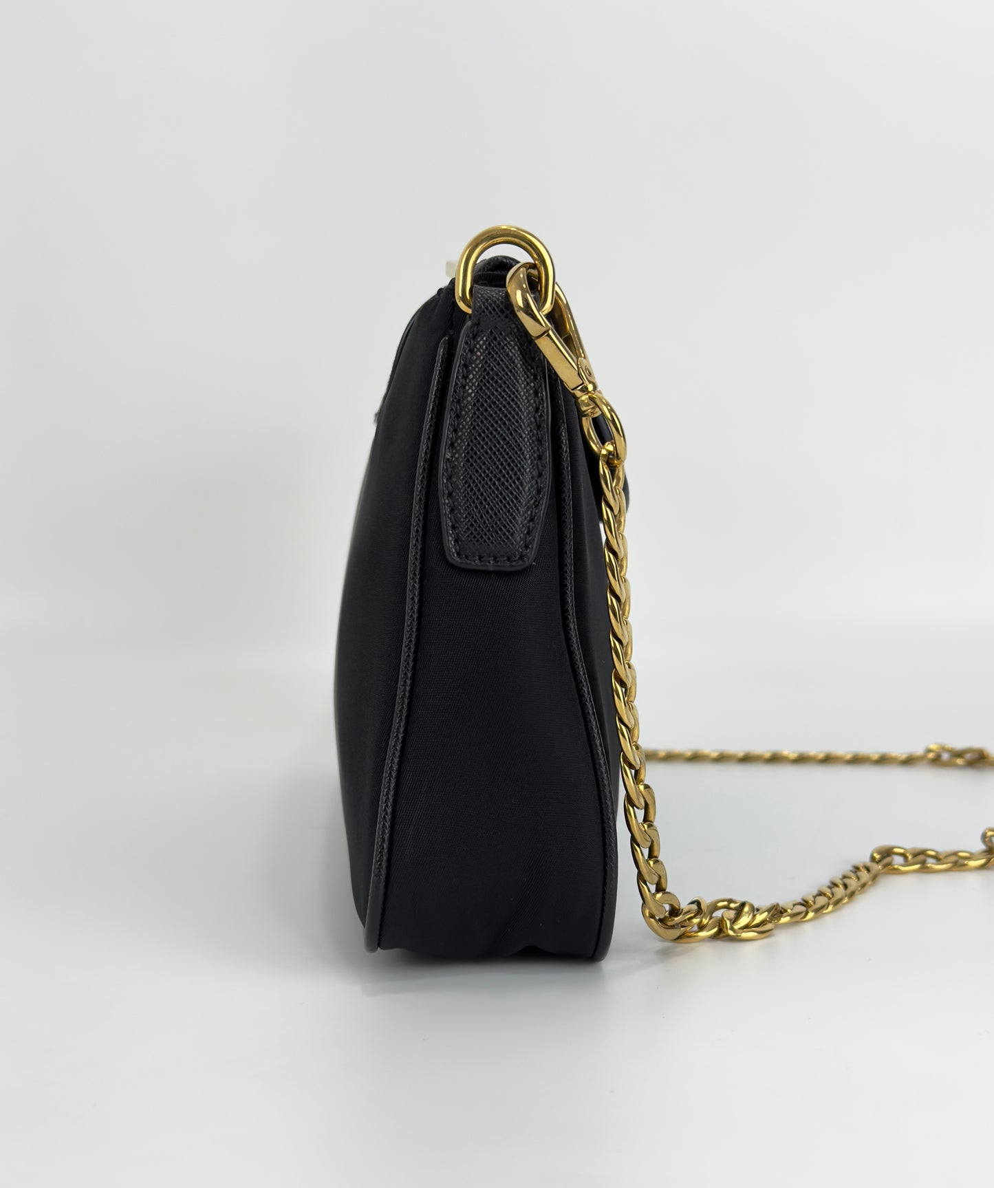 Prada 1BH085 Tessuto Nylon Convertible Clutch Sling Bag