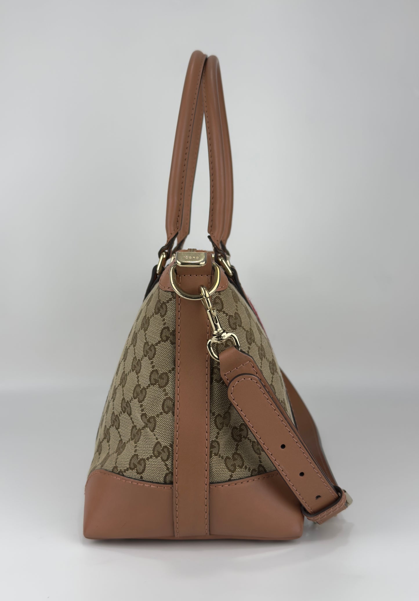 Gucci Web Medium Top Handle Bag Pink