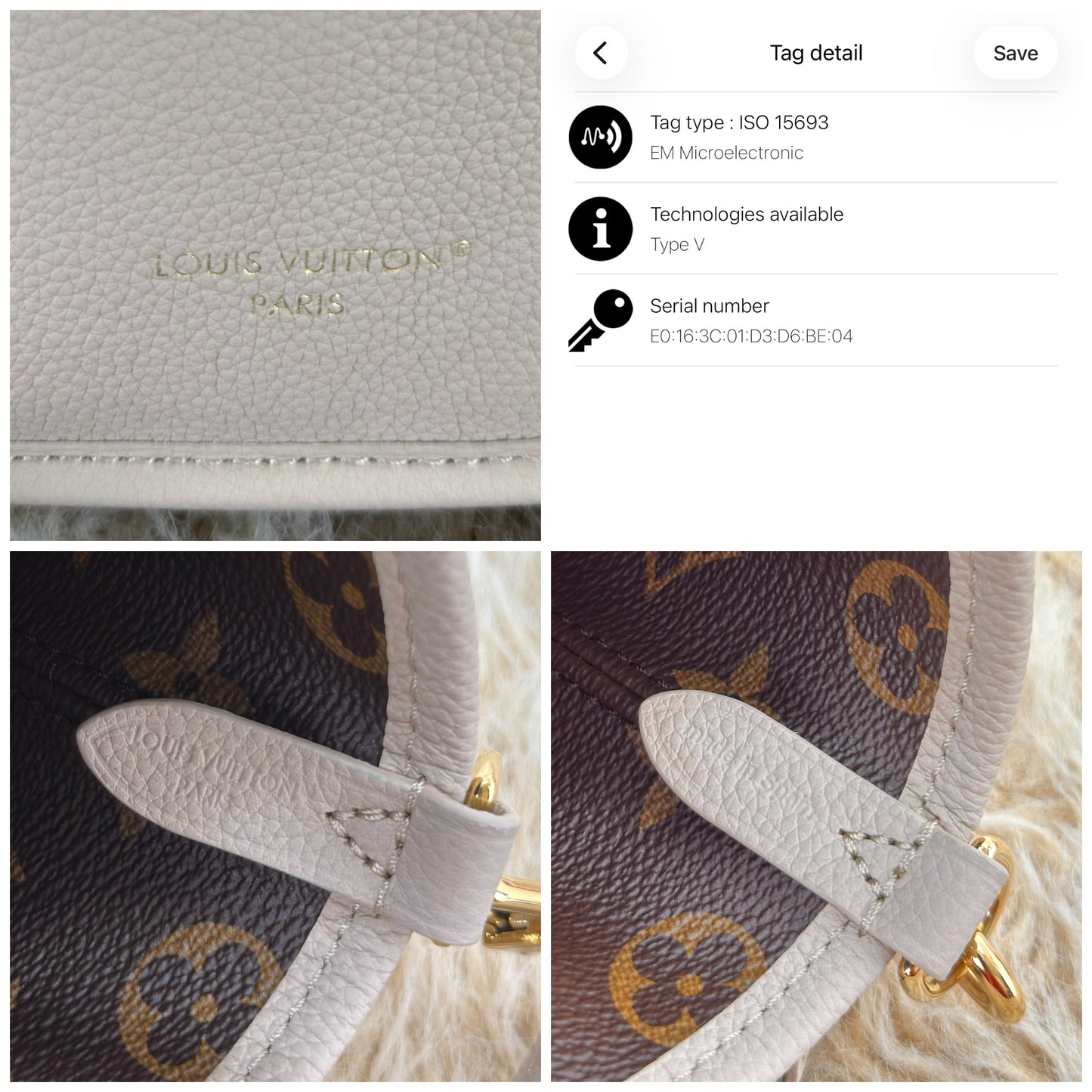 Louis Vuitton Inside Out BB Limestone Monogram