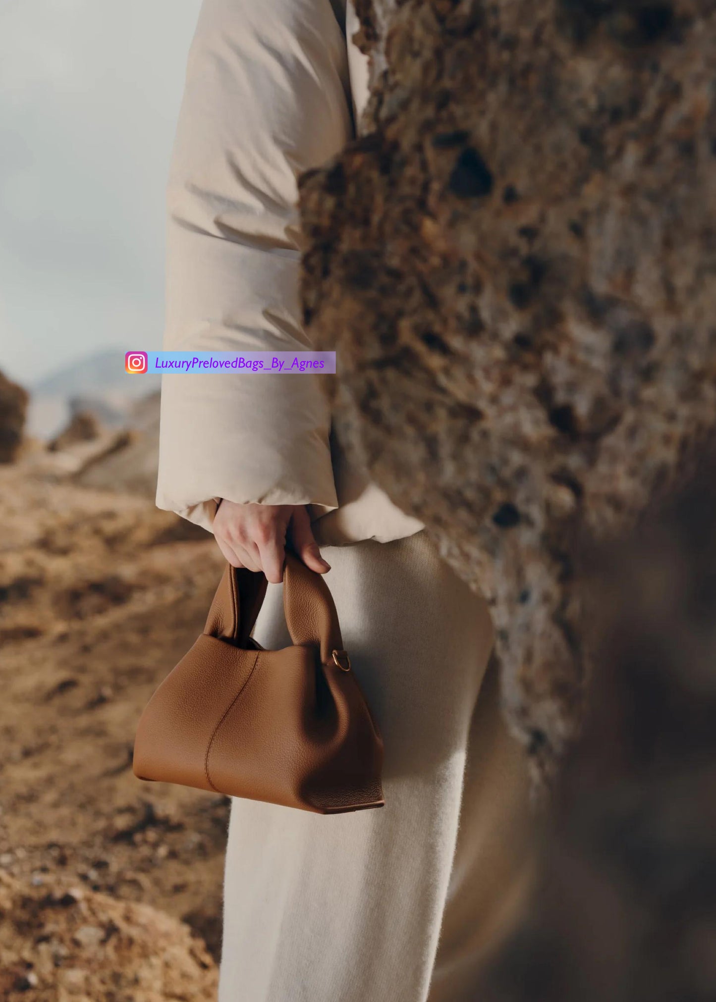 Polene Numéro Neuf Mini EDITION TEXTURED CAMEL