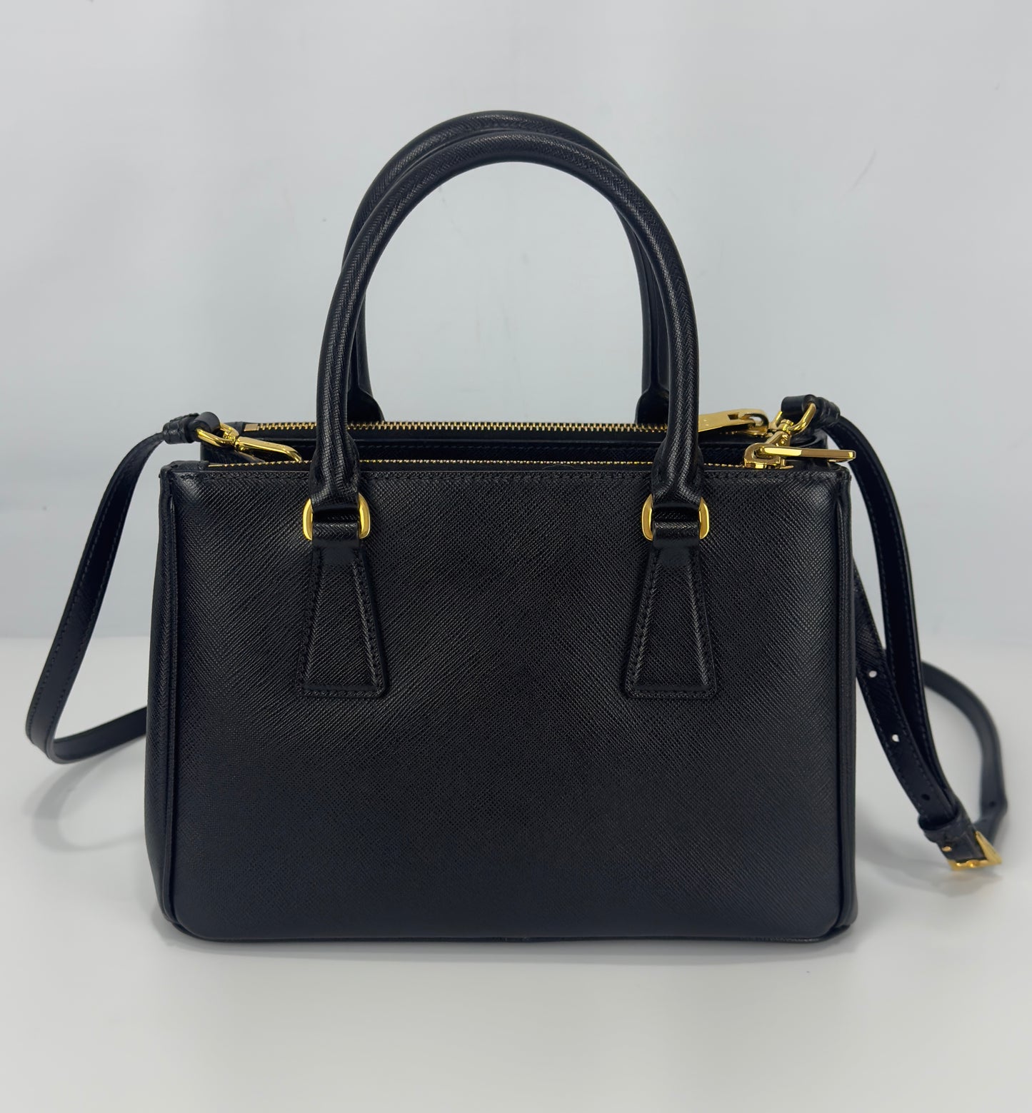 Prada Black Mini Galleria Saffiano Leather Bag