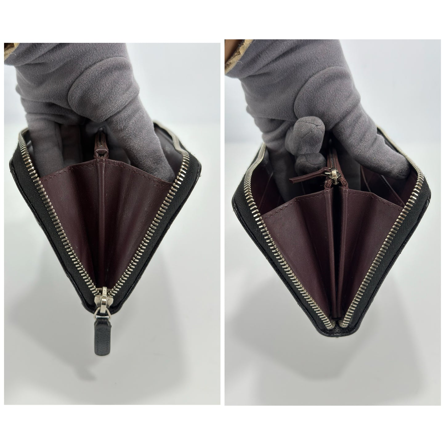 Chanel Caviar Quilted Large Gusset Zip Around Wallet Black