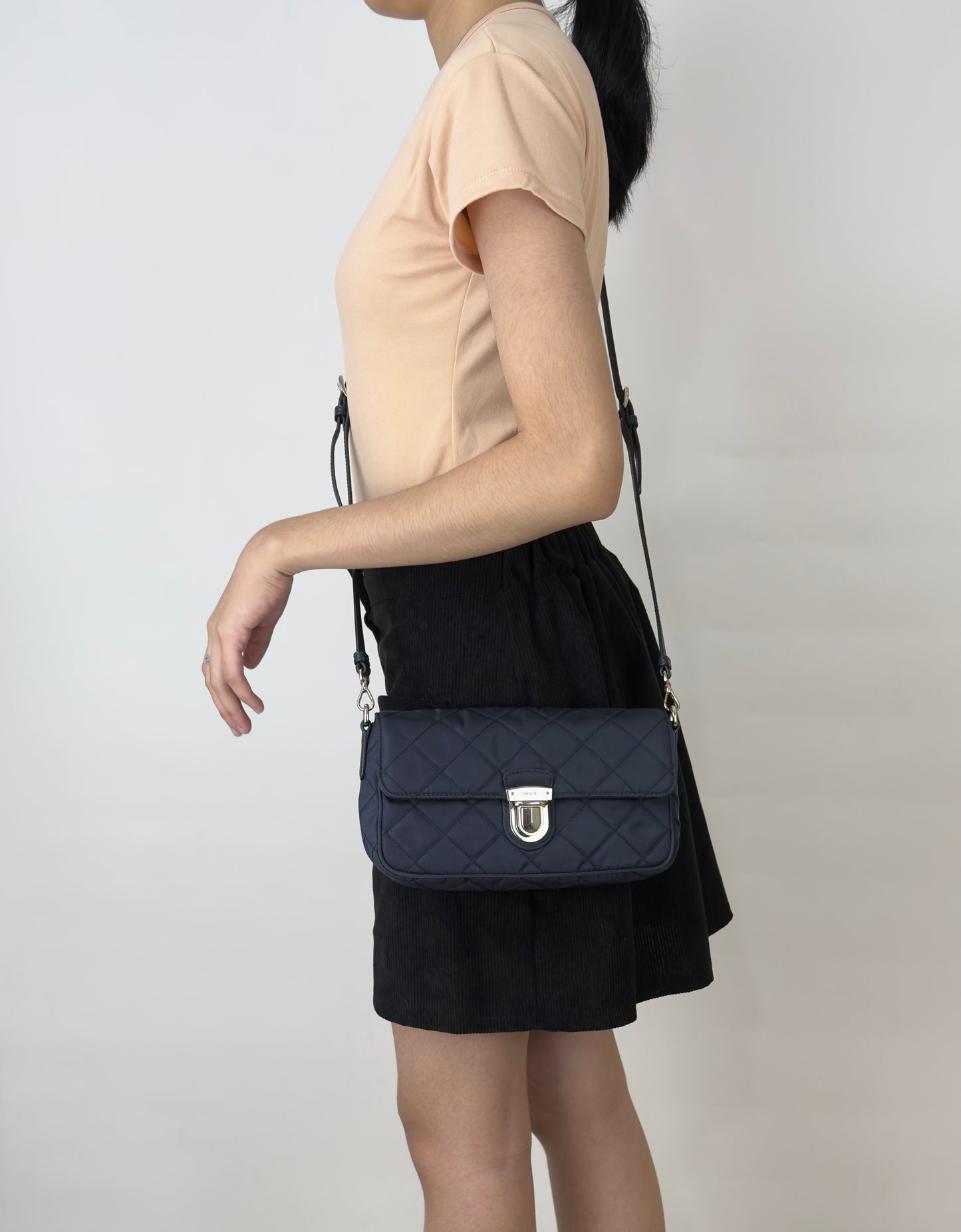 Prada Shoulder Bag Quilted Pochette