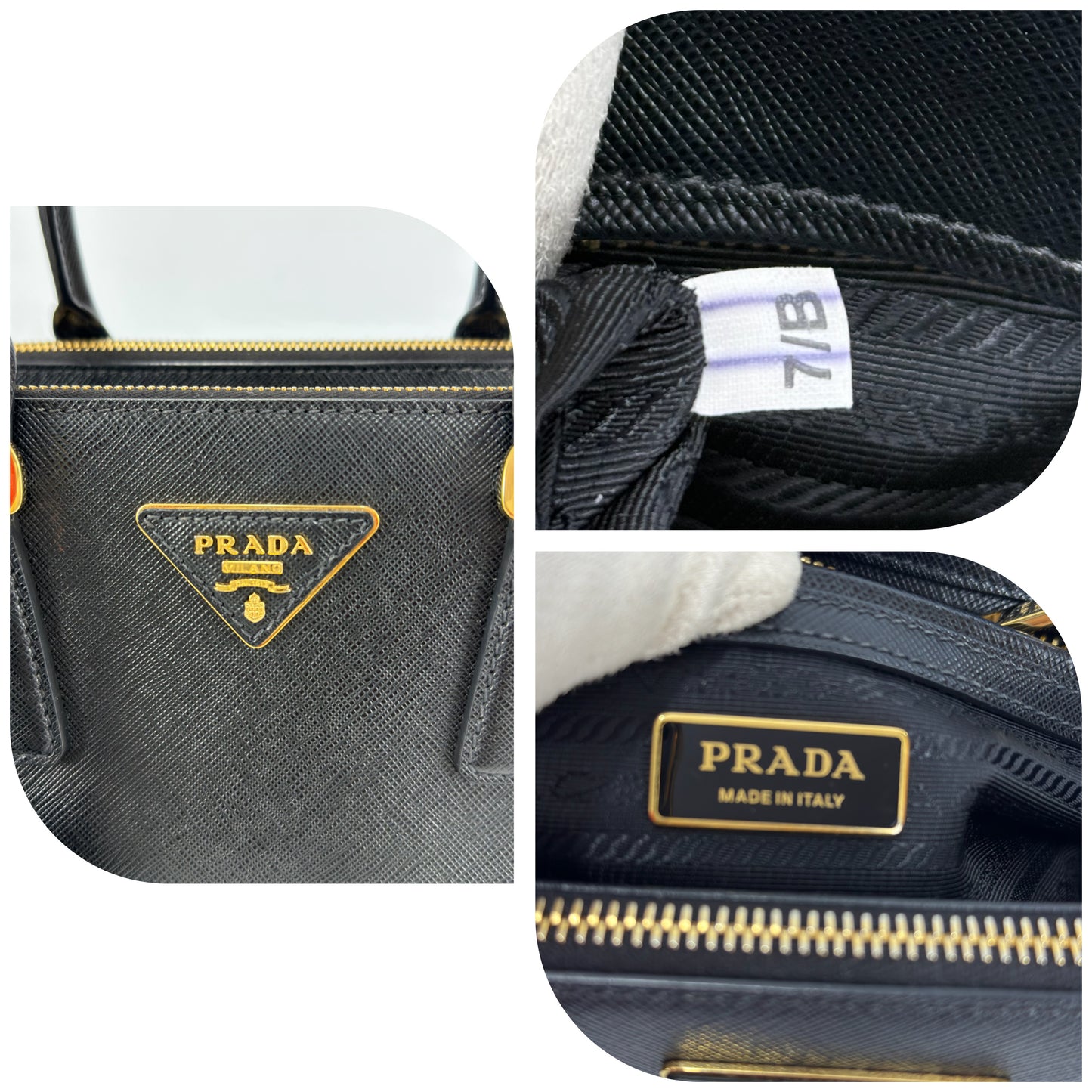 Prada Black Mini Galleria Saffiano Leather Bag
