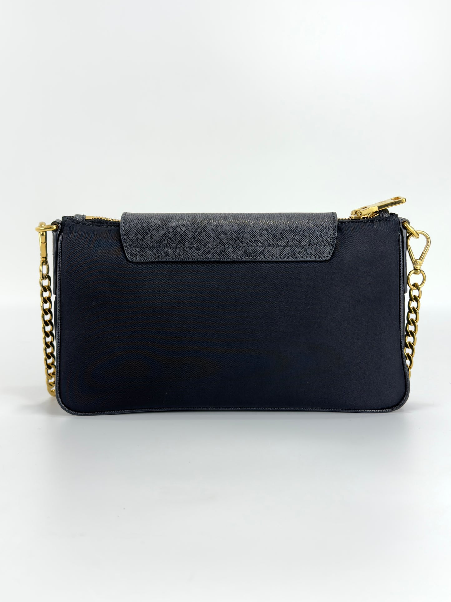 Prada 1BH085 Tessuto Nylon Convertible Clutch Sling Bag