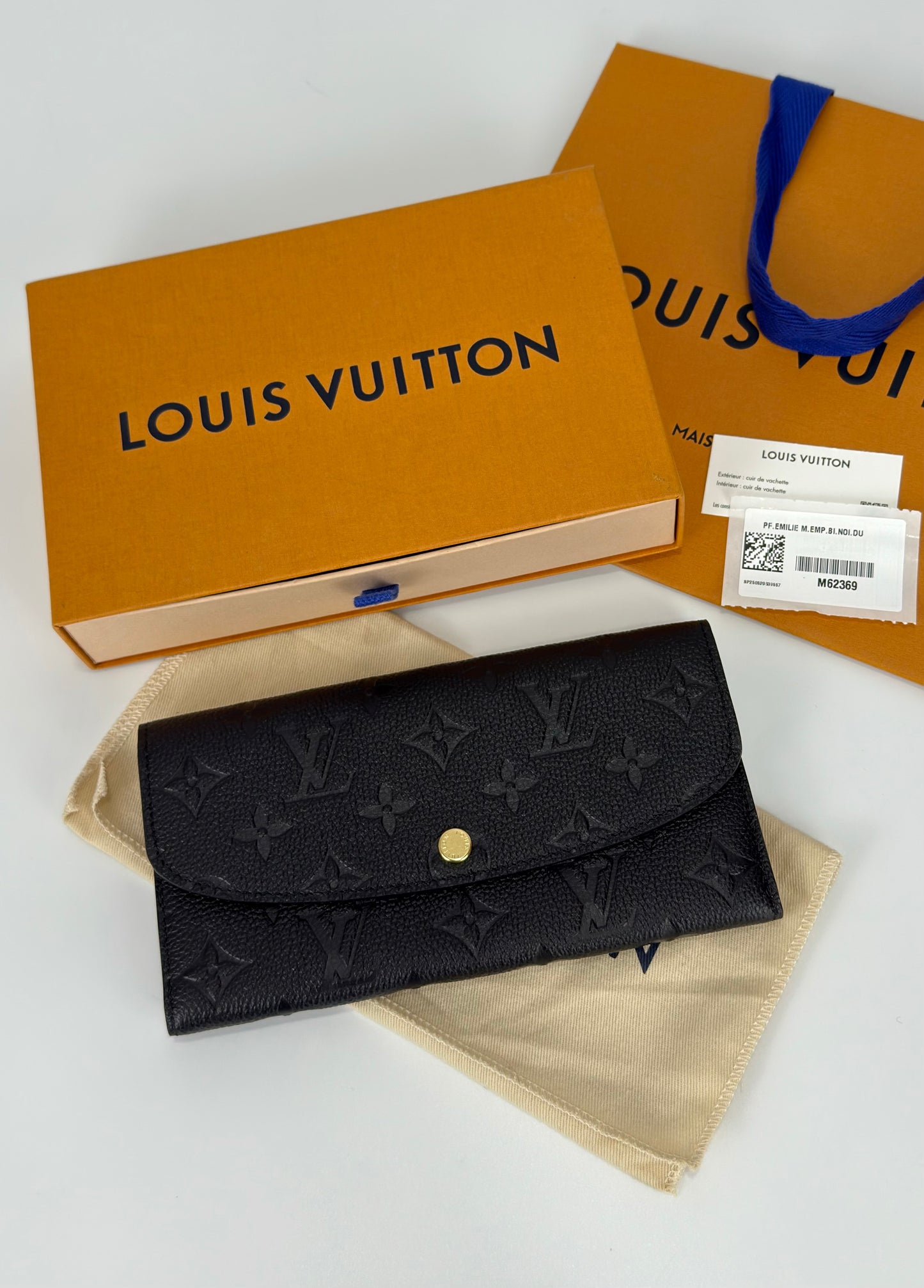 Louis Vuitton Emilie Wallet In Monogram Empreinte Leather