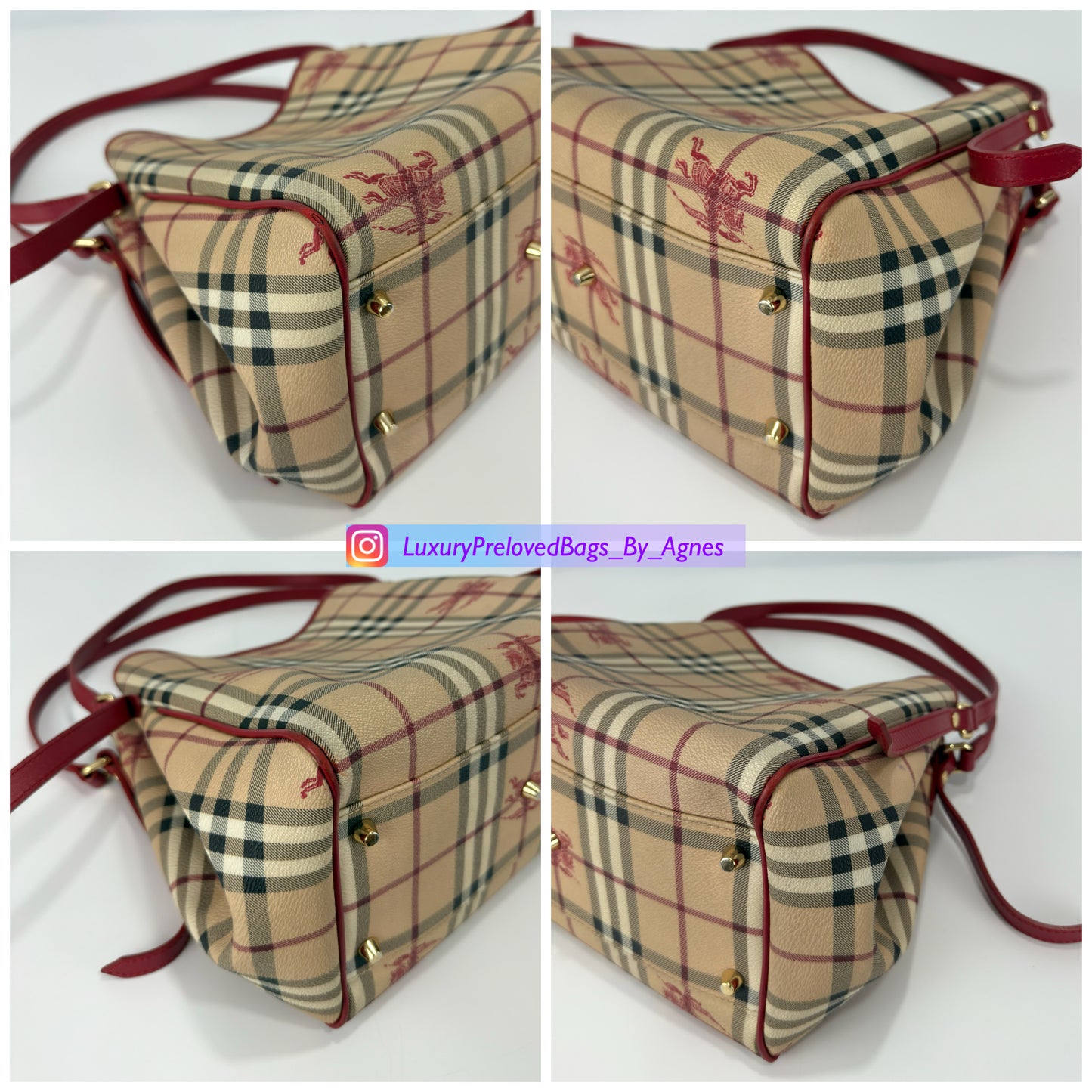 Burberry Canterbury Tote Haymarket Coated Canvass