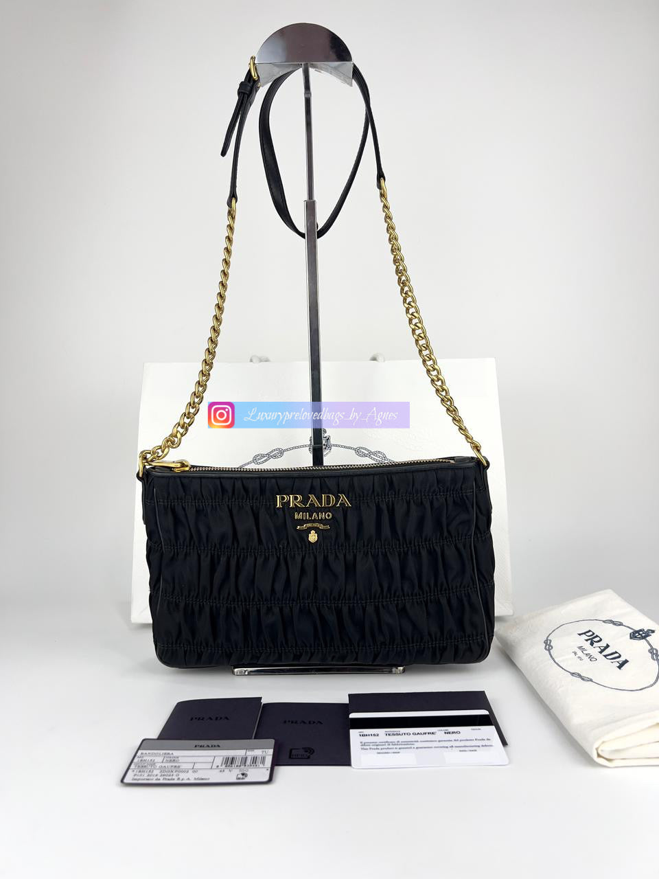 Prada gaufre crossbody bag